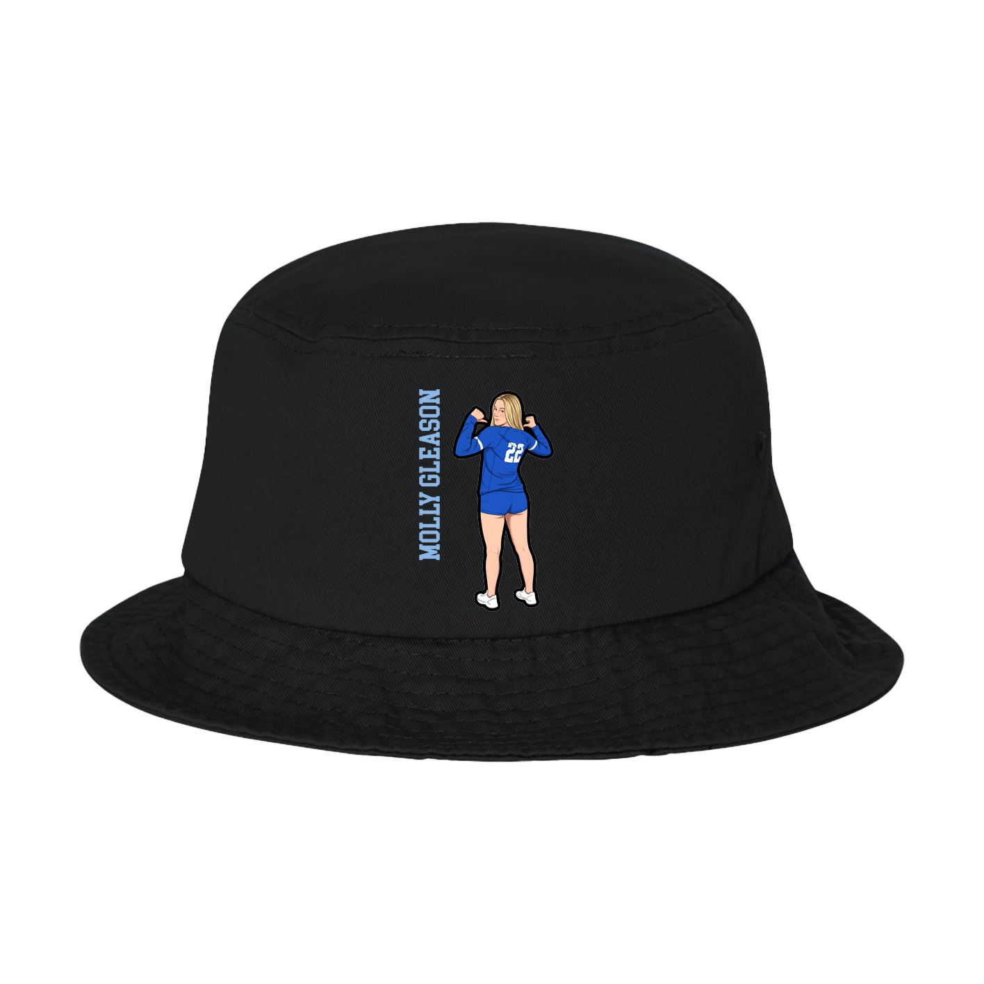 Bucket Cap — Name Vertical in Black