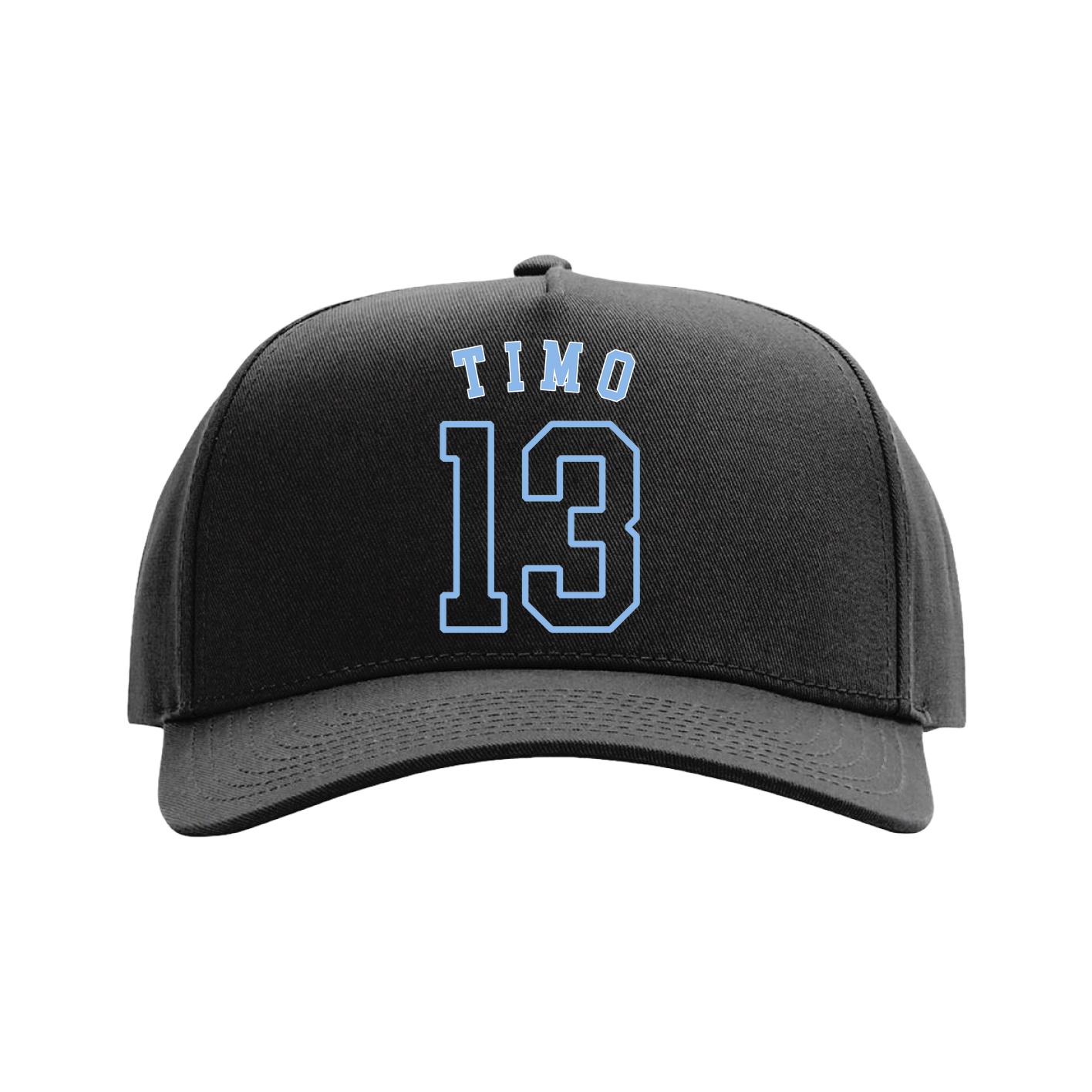 Full Fabric Five-Panel Champ Cap — Shirsey Arch in Black