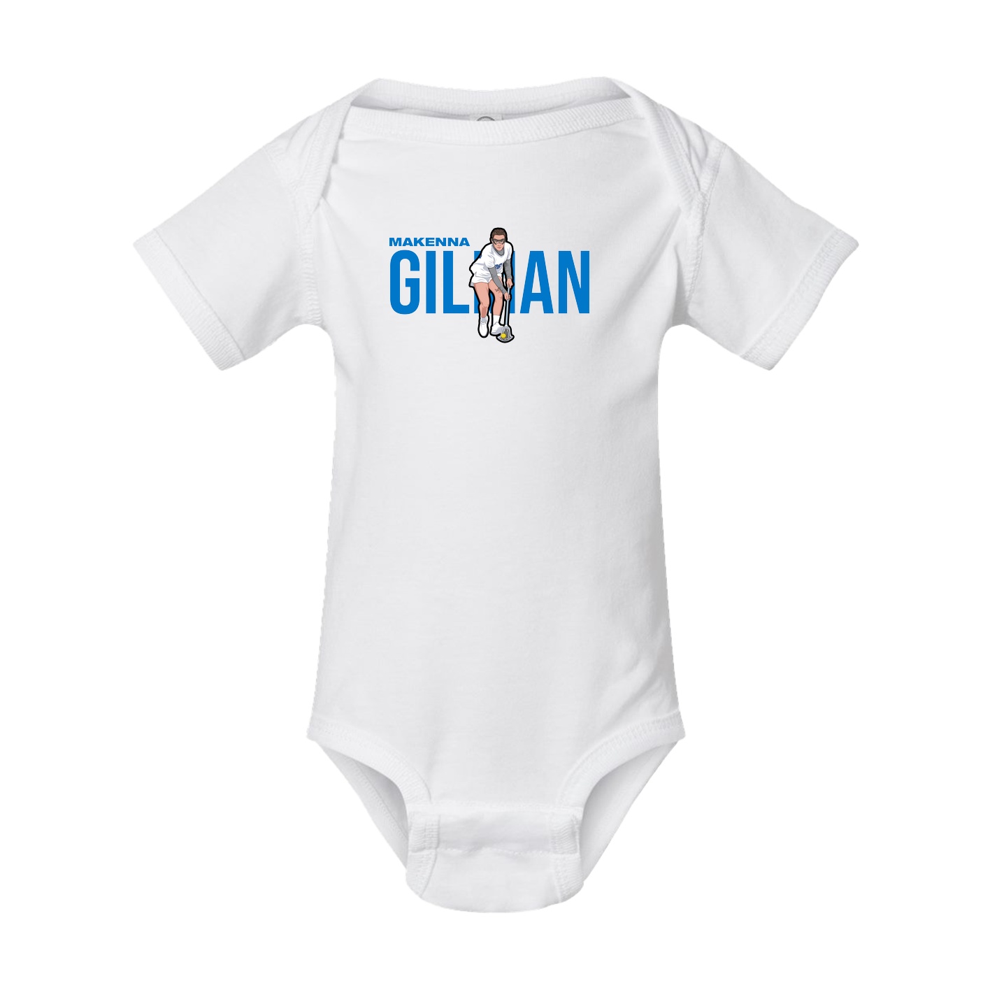 Baby Onesie — Player Name in White