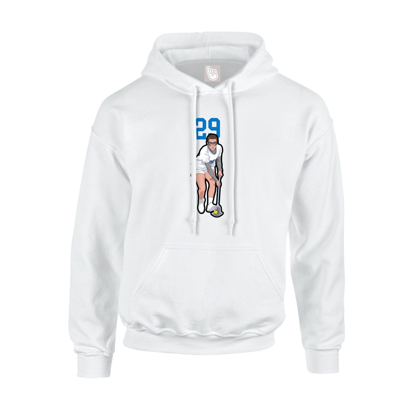 Hoodie — Number Top in White