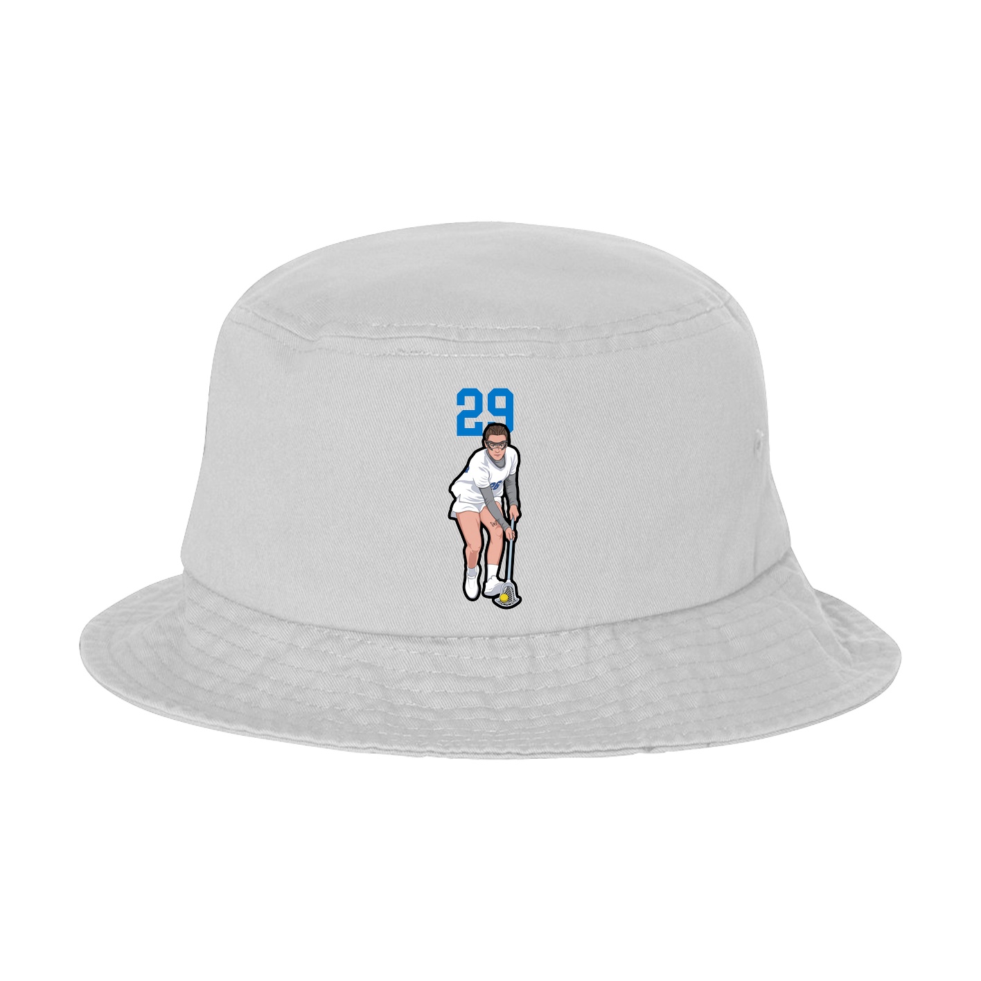 Bucket Cap — Number Top in White