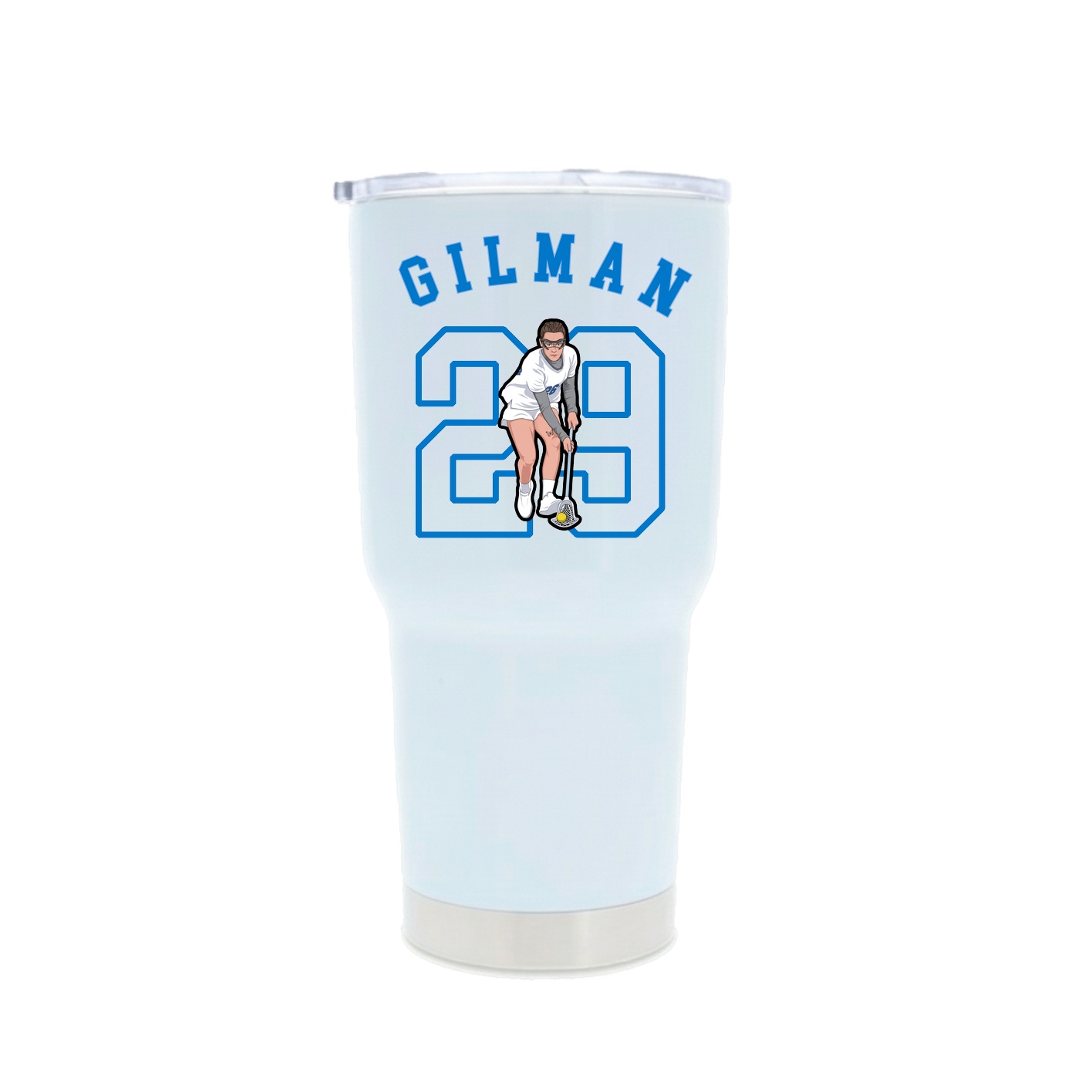 30oz Stainless Steel Tumbler — Shirsey Arch in White