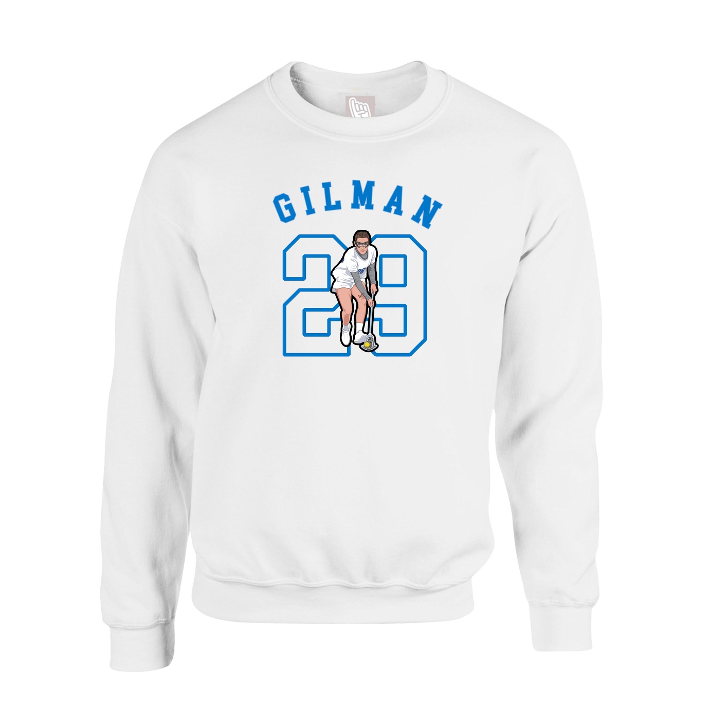 Fleece Crew — Shirsey Arch in White