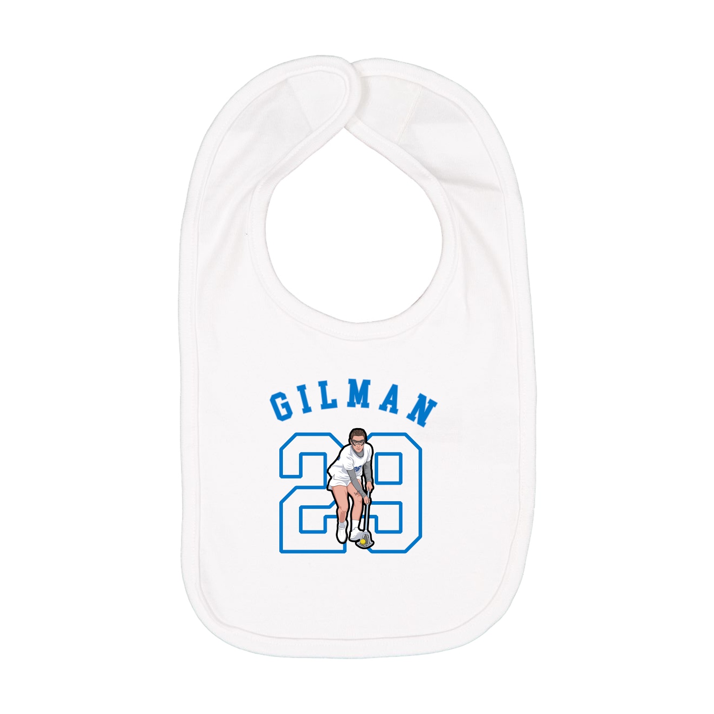 Infant Bib — Shirsey Arch in White