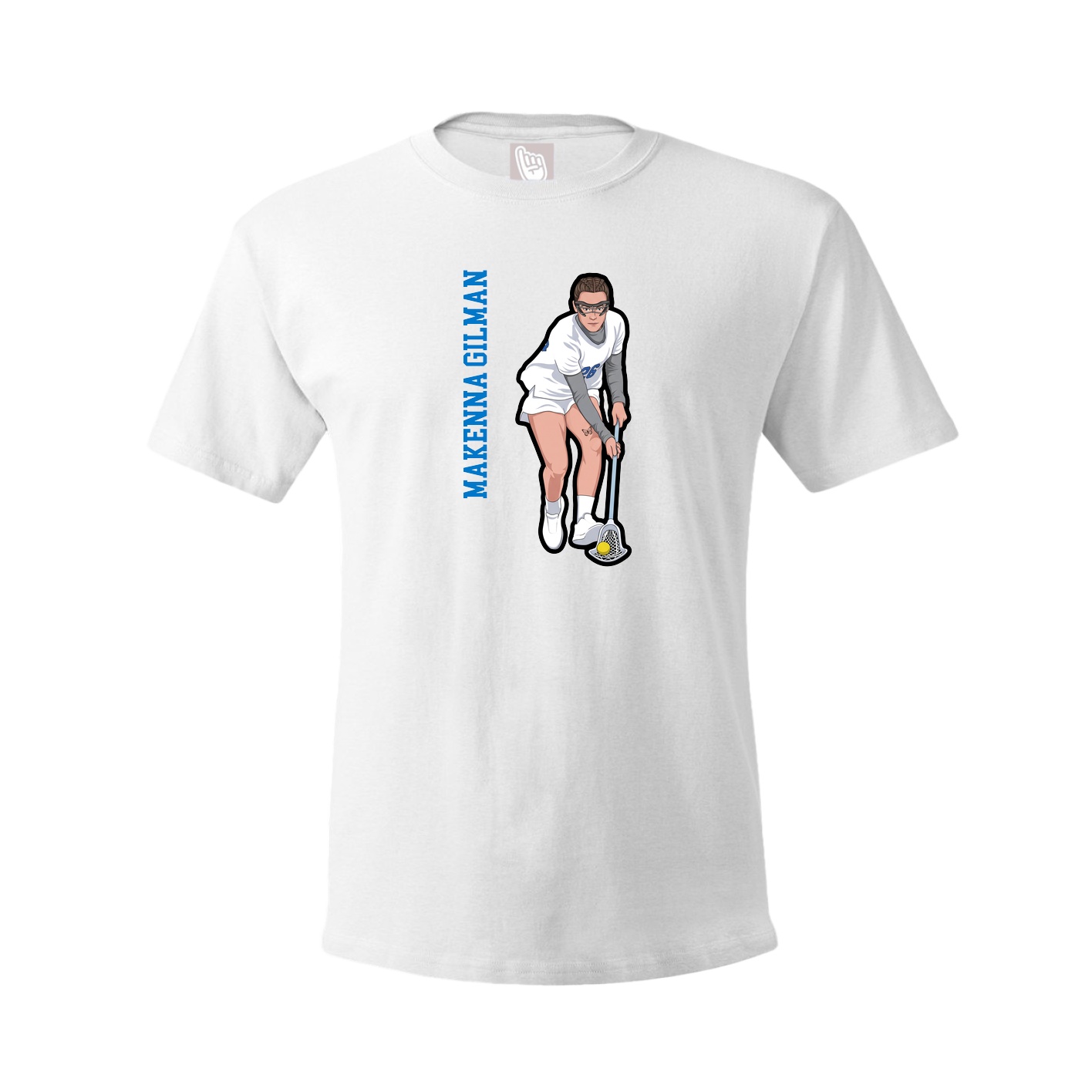 Youth Tee — Name Vertical in White