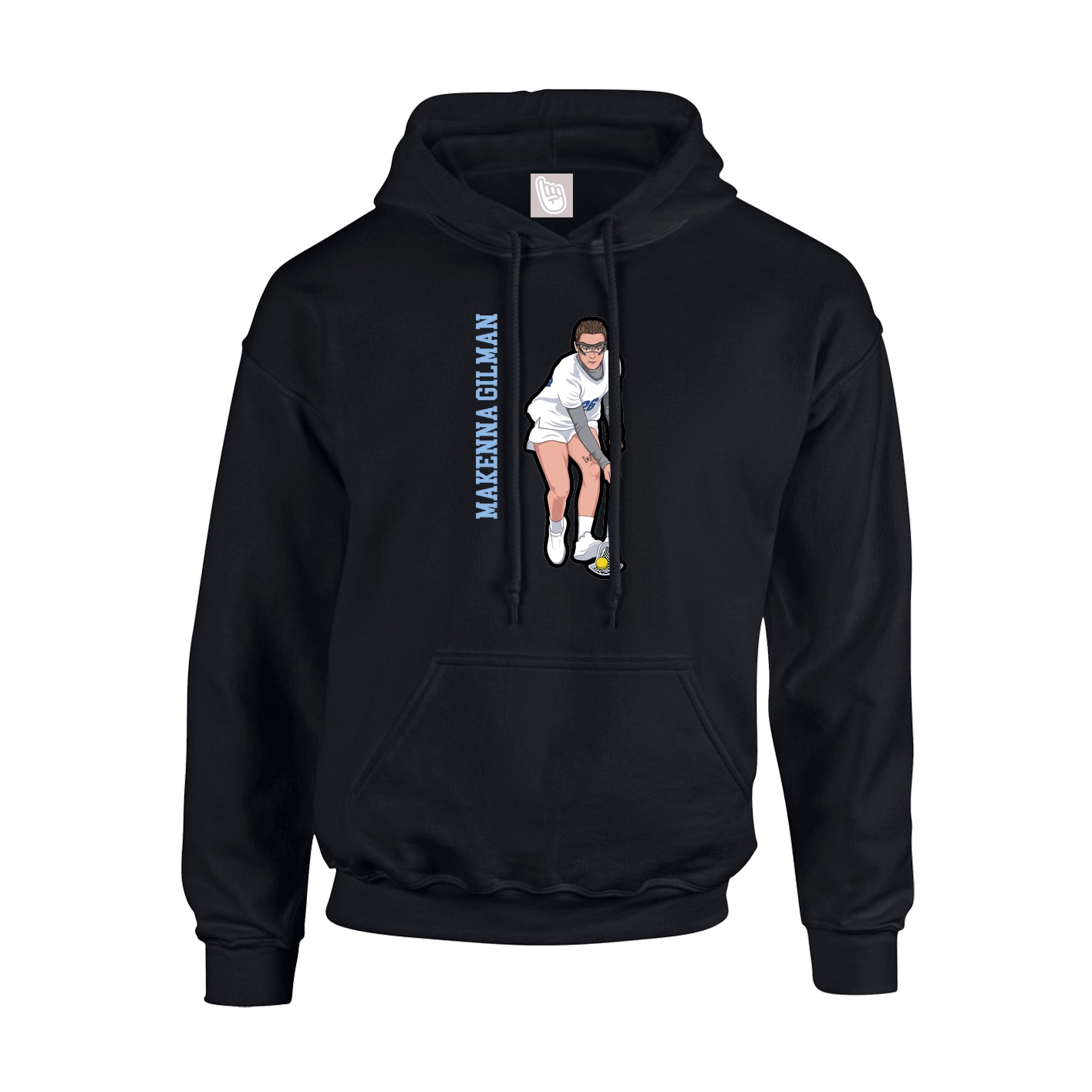 Youth Hoodie — Name Vertical in Black