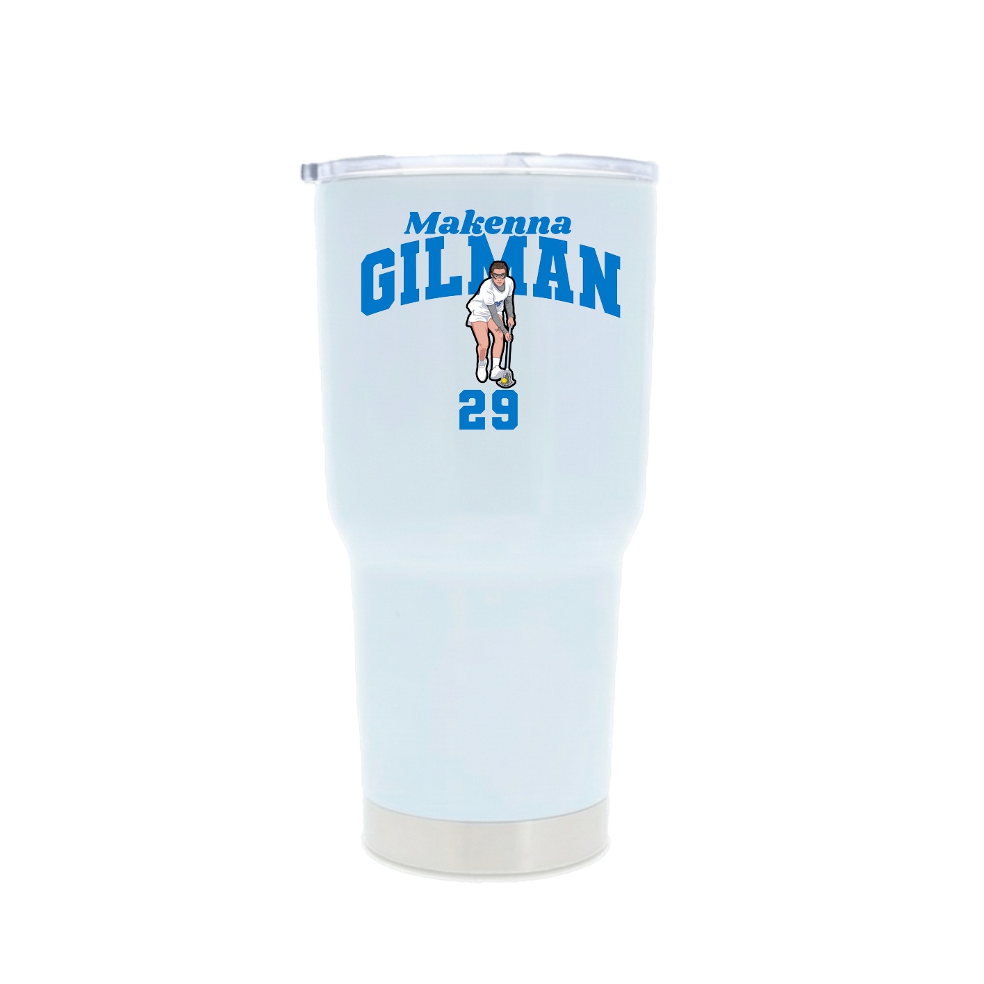 30oz Stainless Steel Tumbler — Signature Arch in White