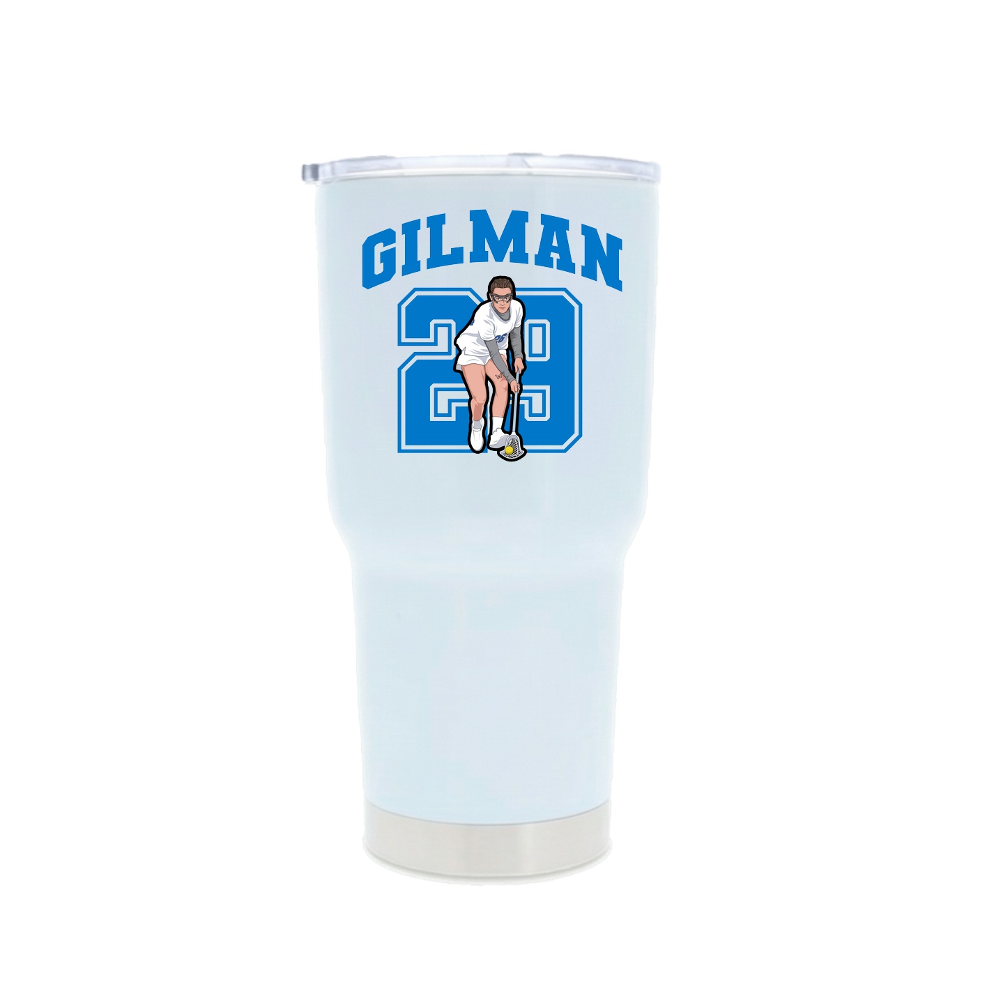 30oz Stainless Steel Tumbler — Number in White