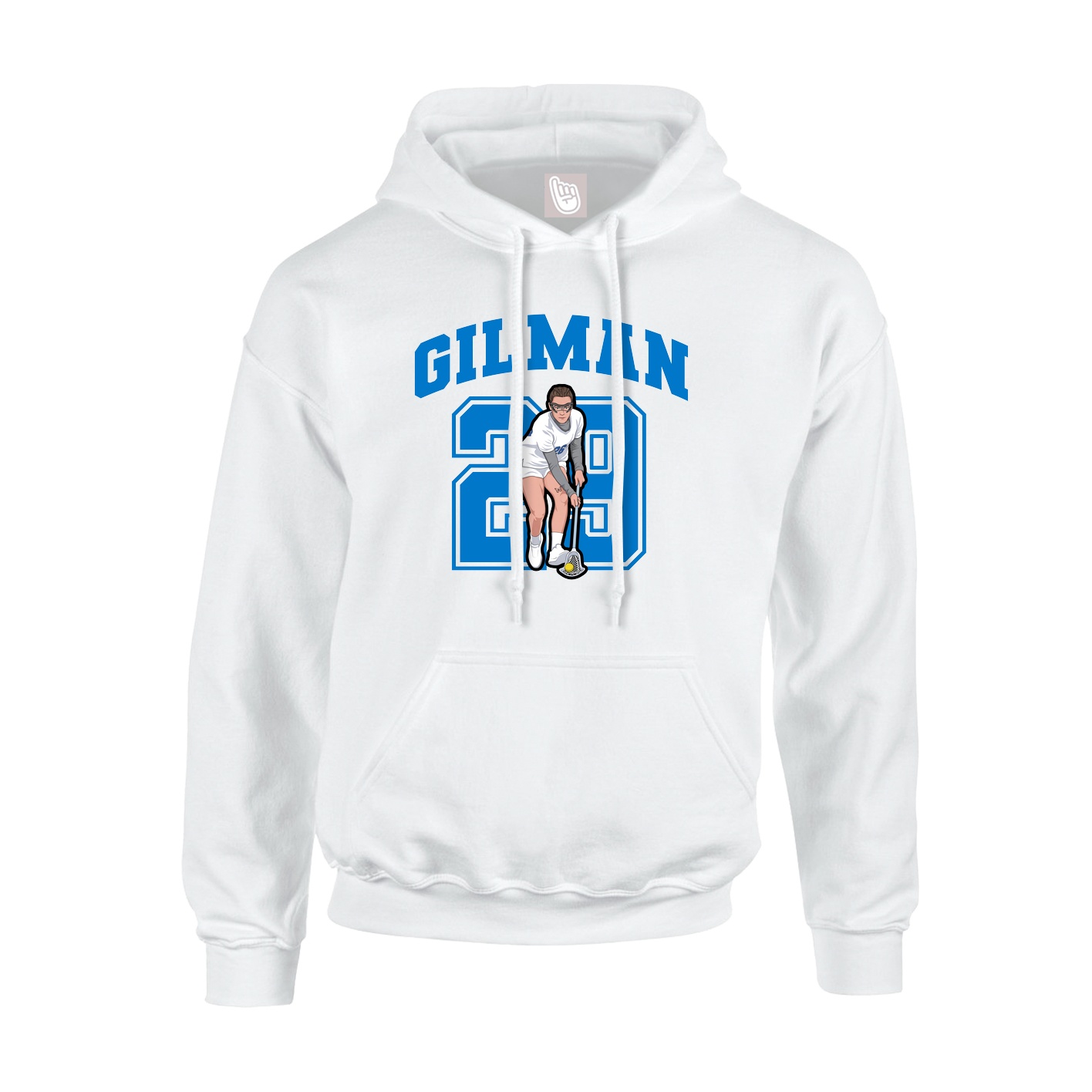 Youth Hoodie — Number in White