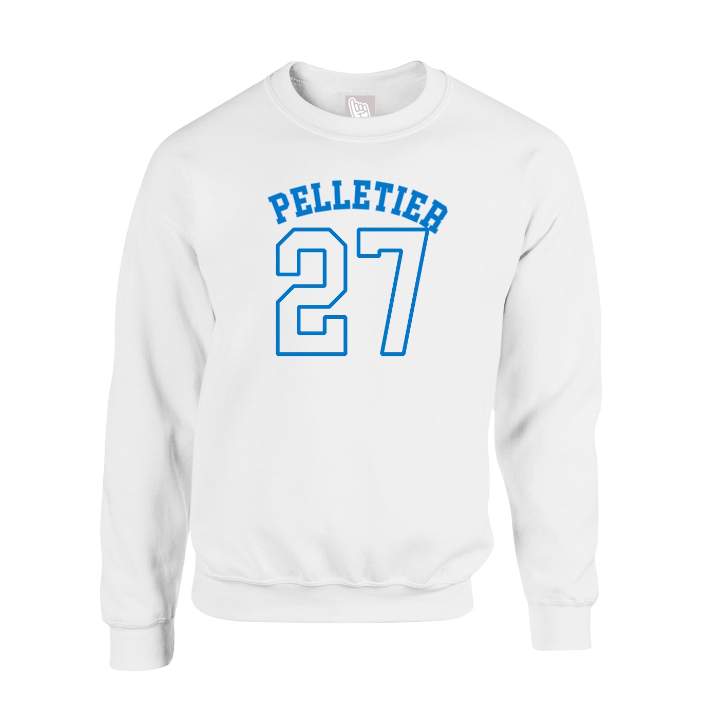 Fleece Crew — Shirsey Arch in White