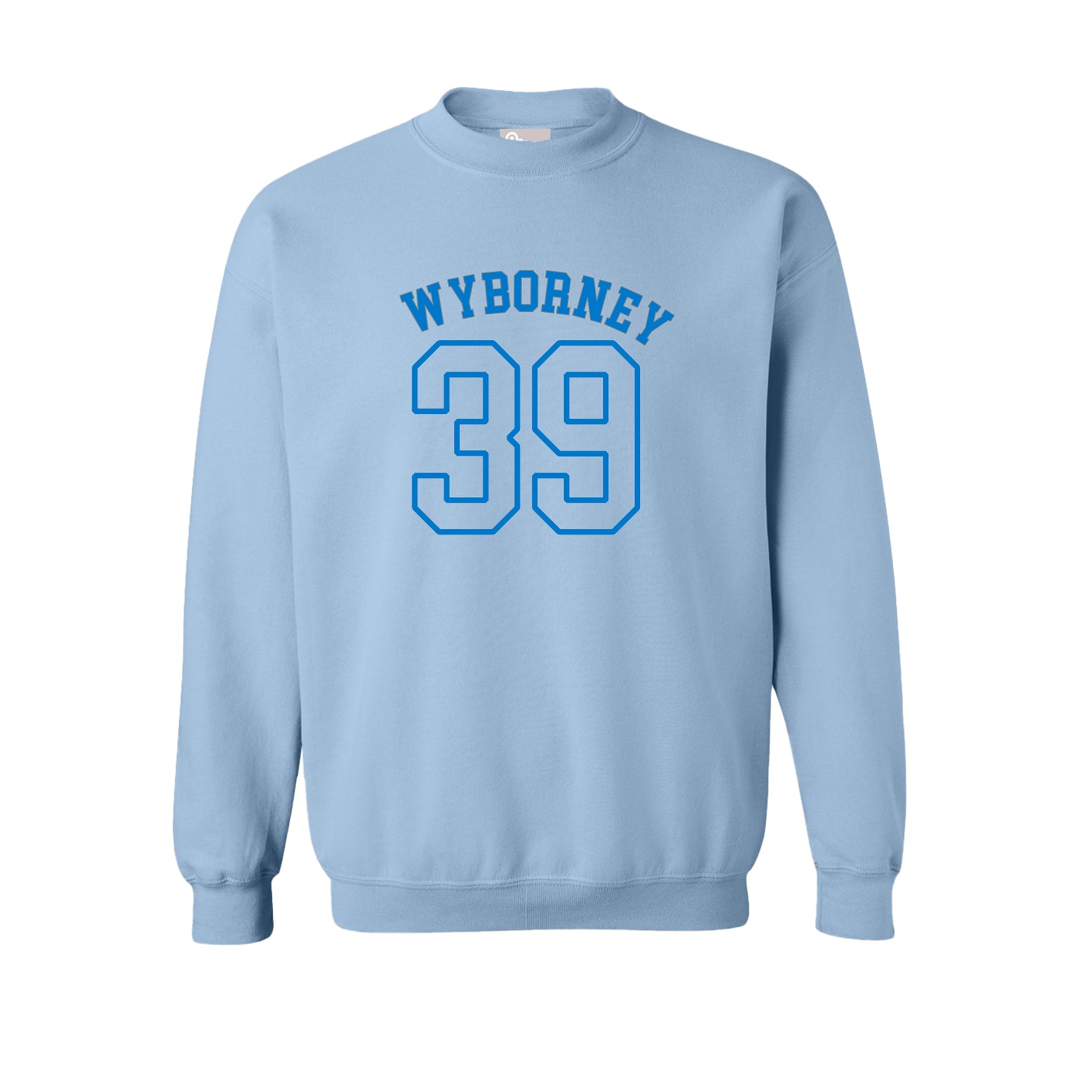 Fleece Crew — Shirsey Arch in Light Blue