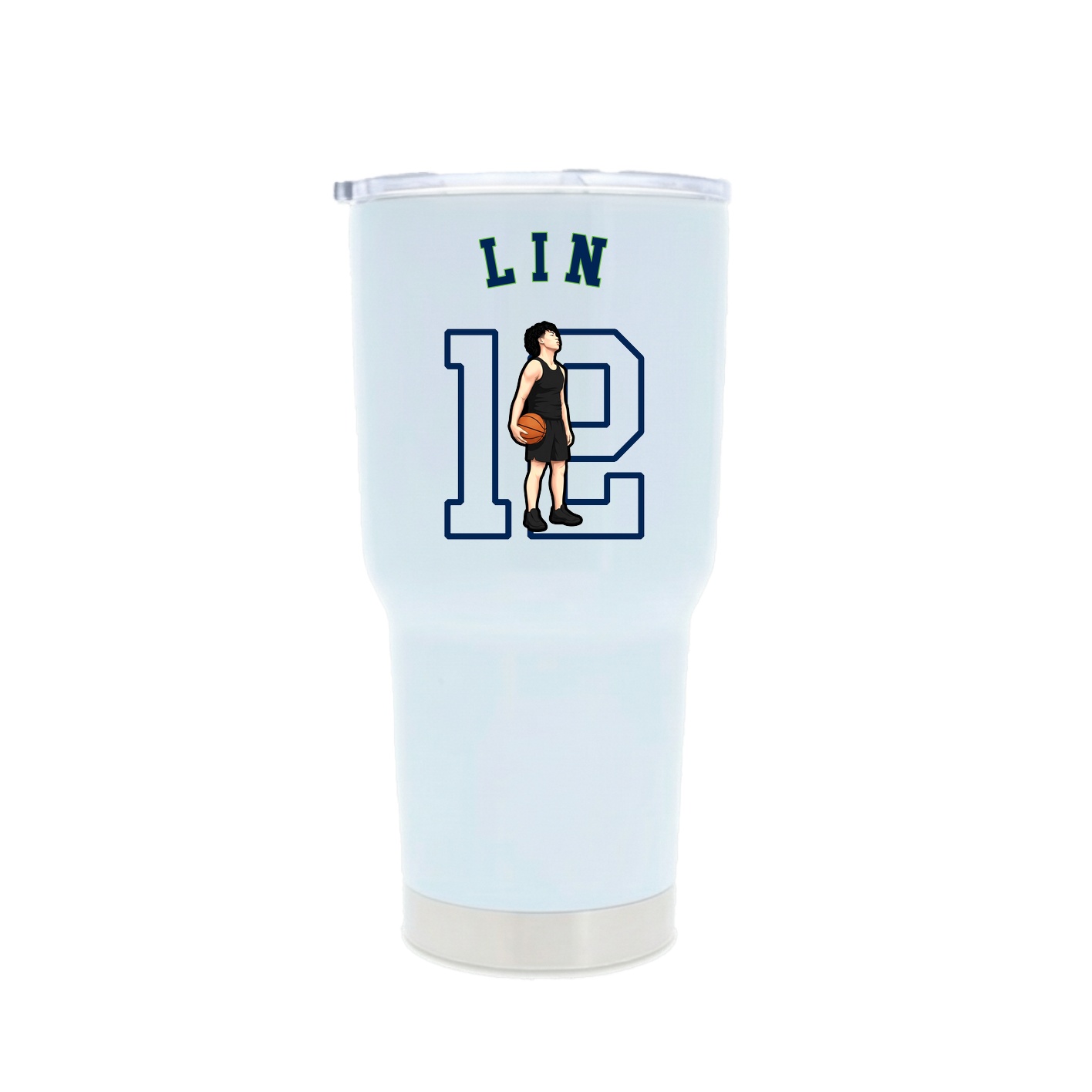 30oz Stainless Steel Tumbler — Shirsey Arch in White