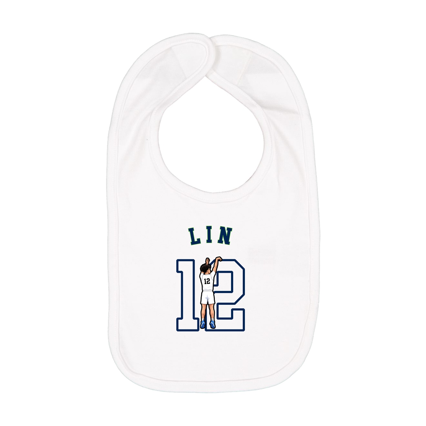 Infant Bib — Shirsey Arch in White