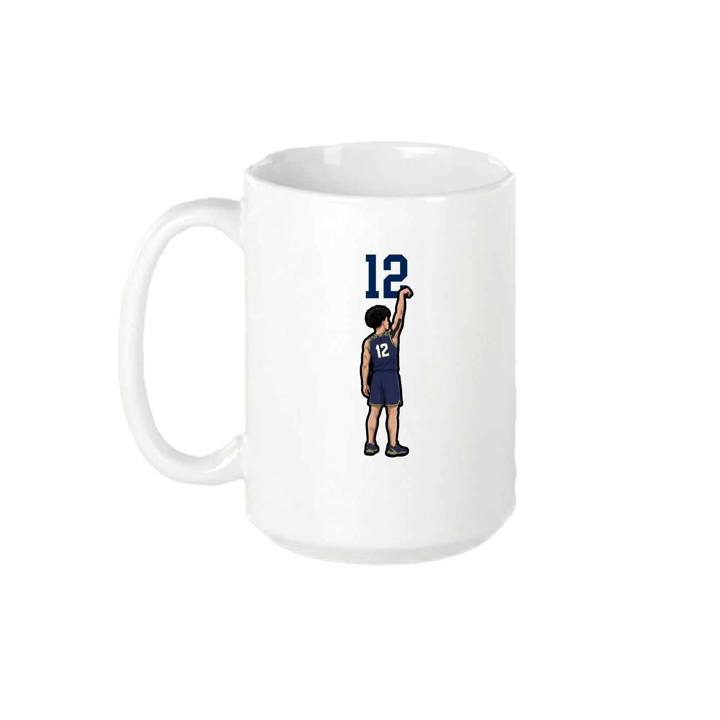 15oz Coffee Mug — Number Top in White