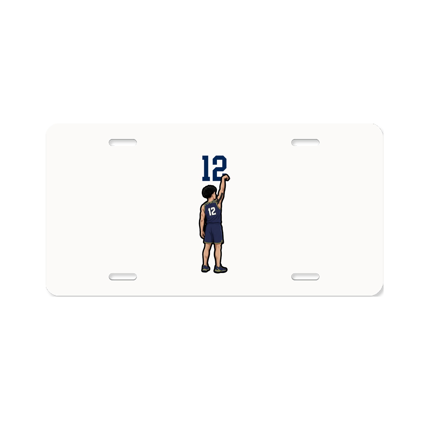 License Plate — Number Top in Classic