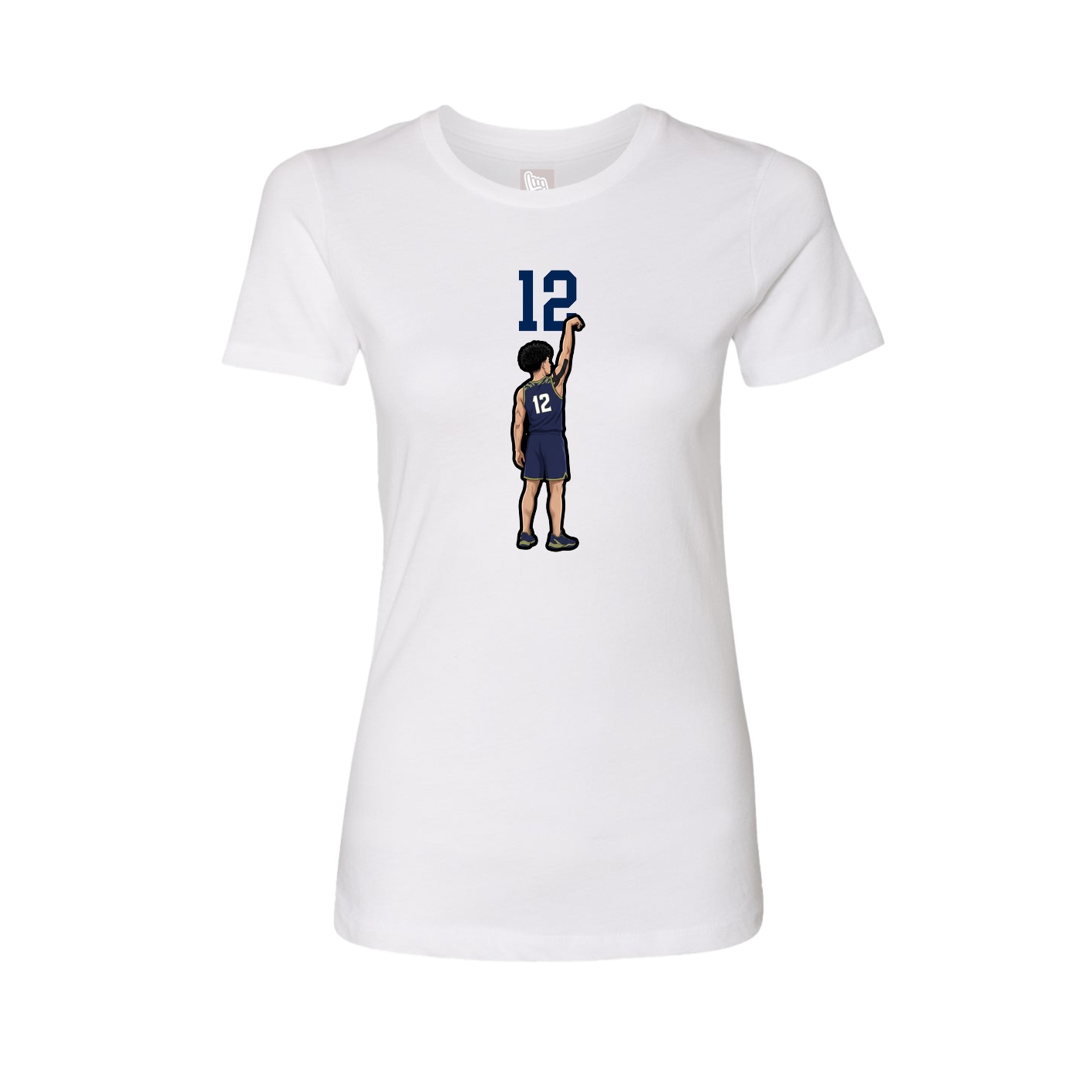 Womens Tee — Number Top in White
