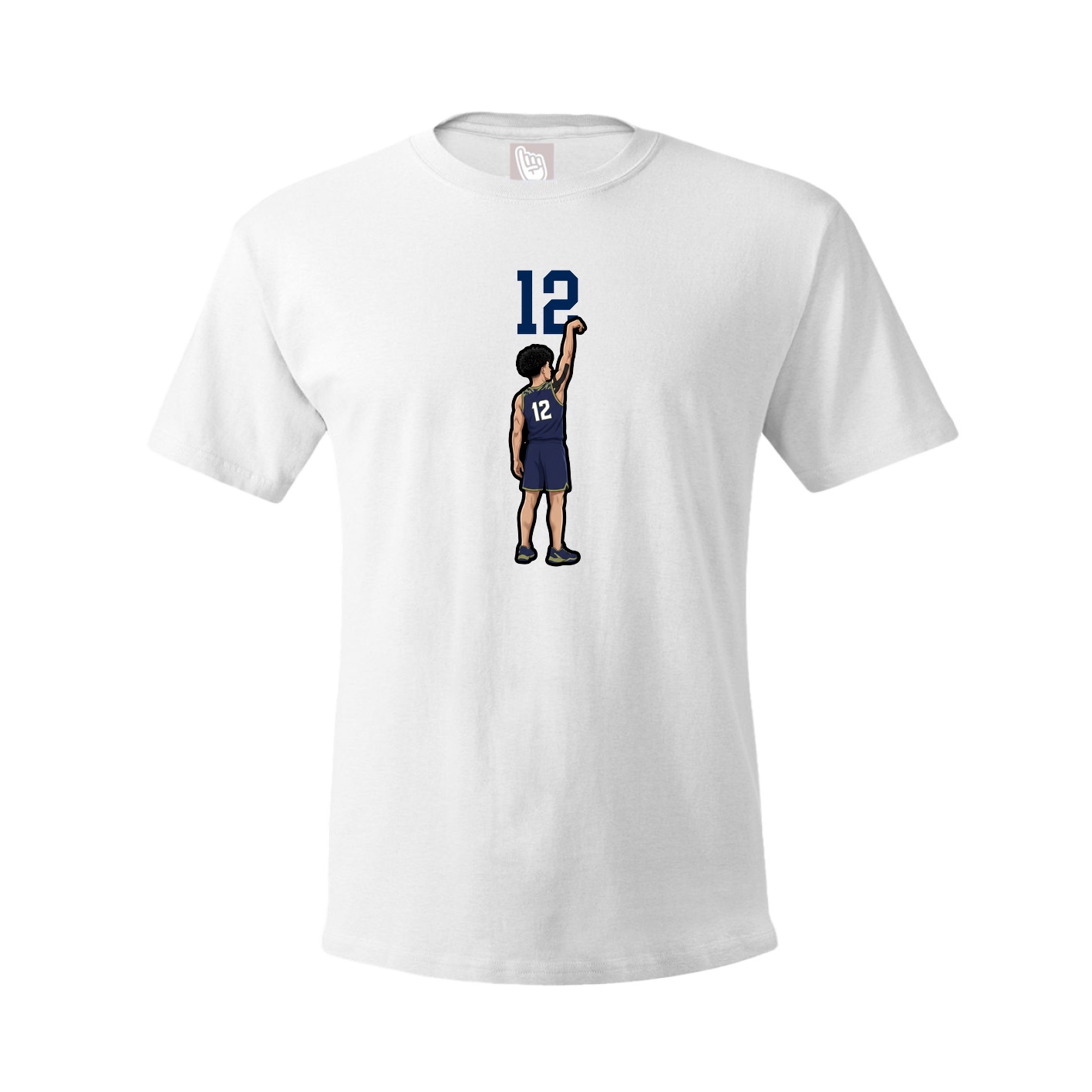 Youth Tee — Number Top in White
