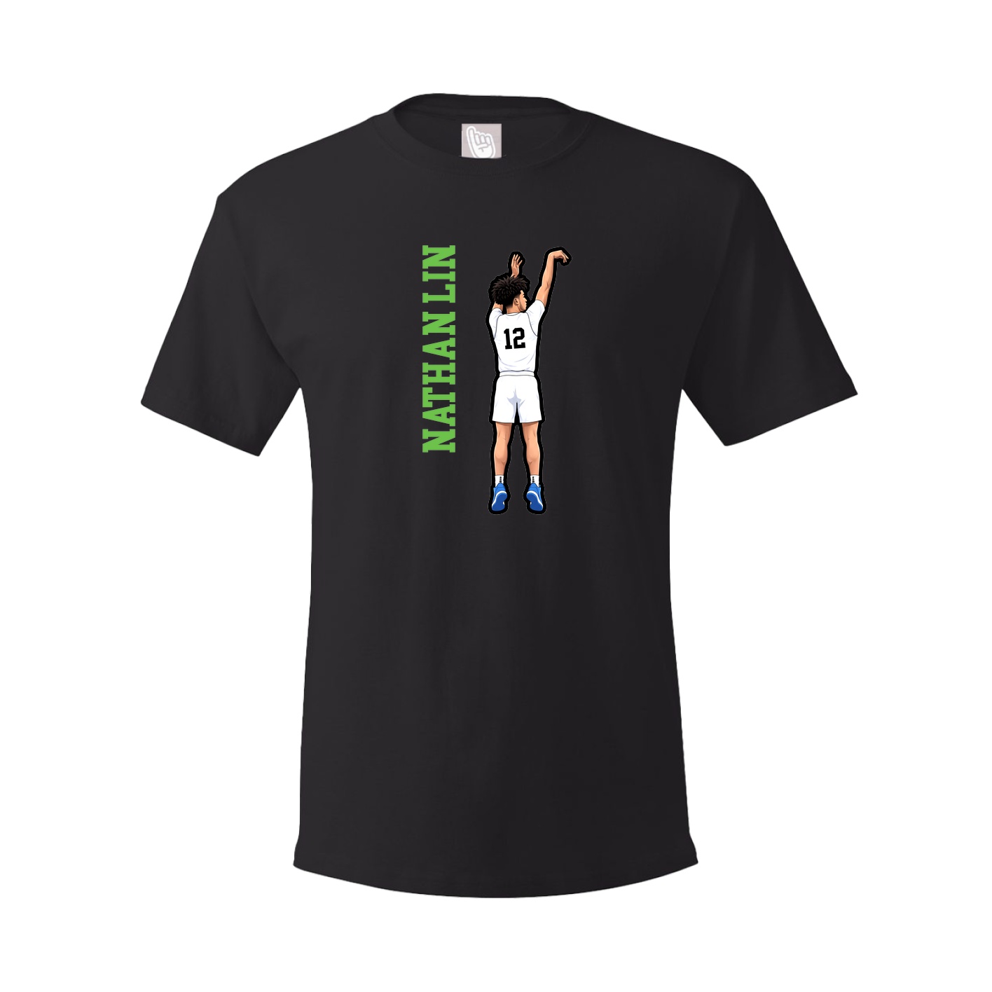 Tee — Name Vertical in Black