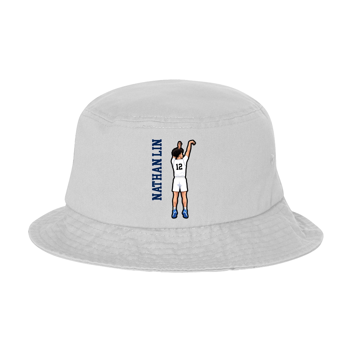 Bucket Cap — Name Vertical in White