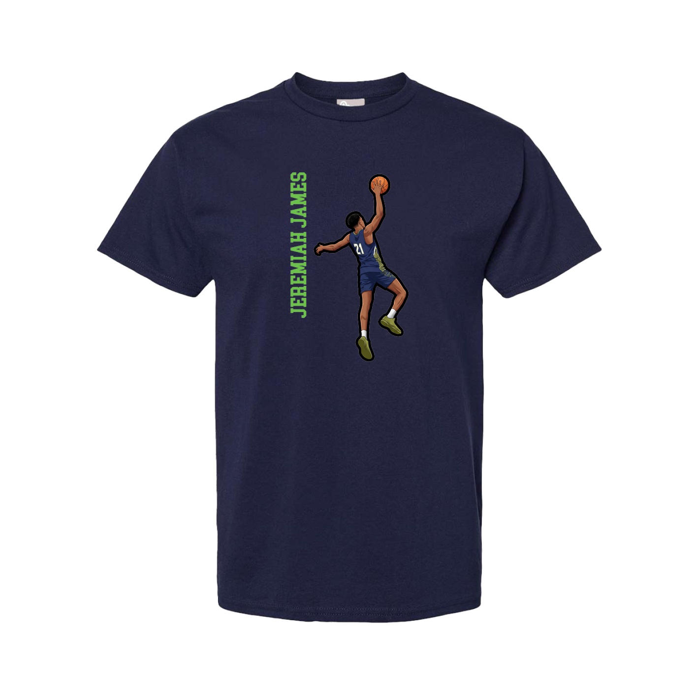Tee — Name Vertical in Navy