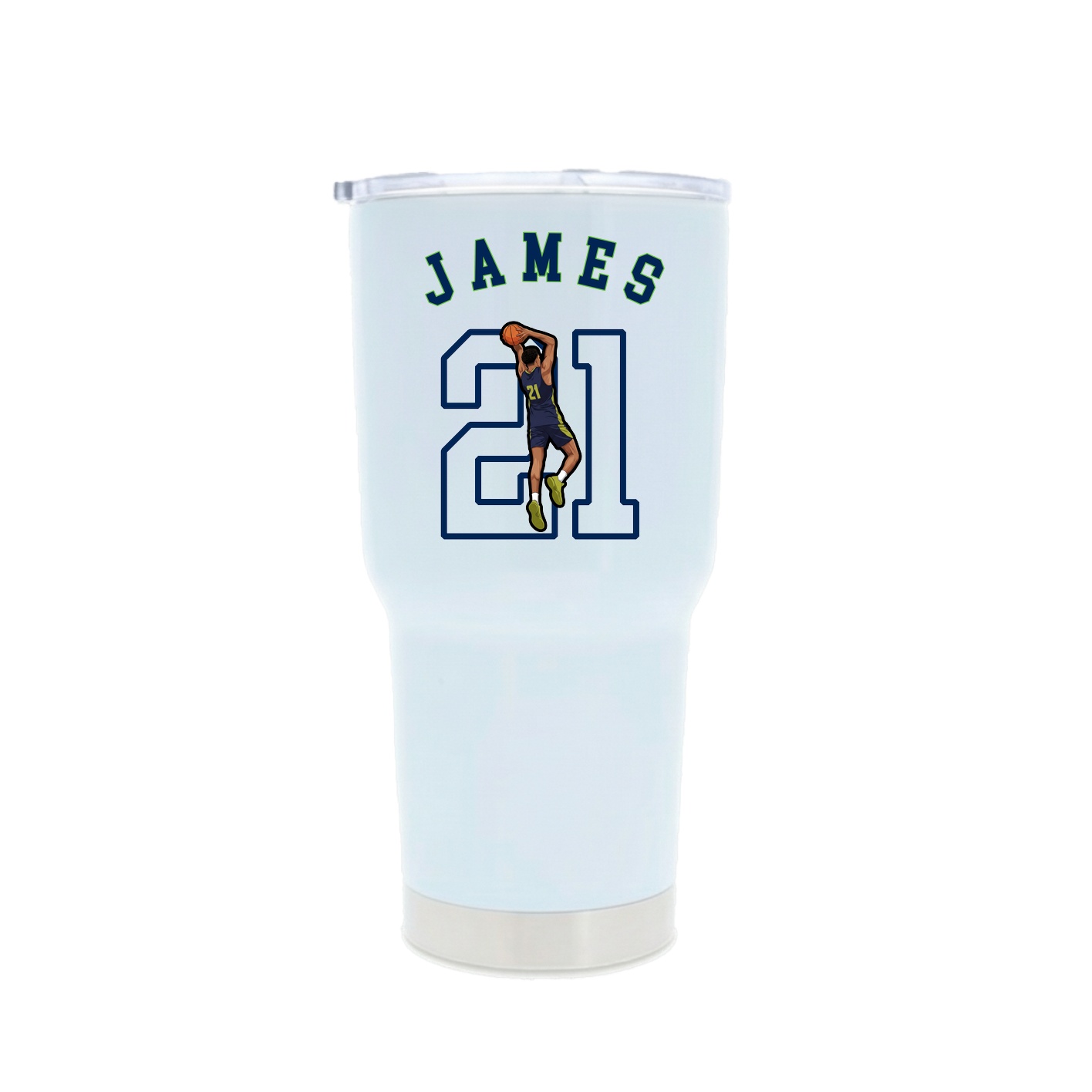30oz Stainless Steel Tumbler — Shirsey Arch in White