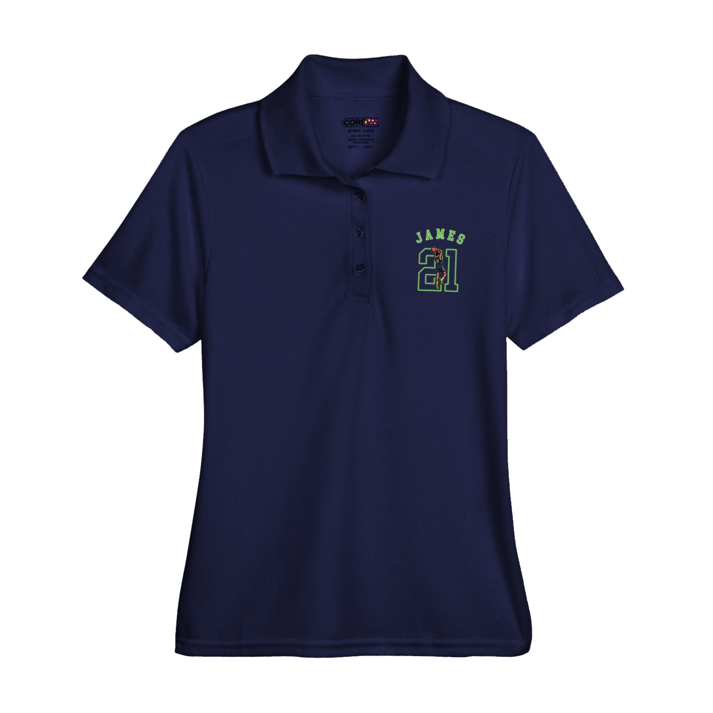 Womens Performance Polo — Shirsey Arch in Navy