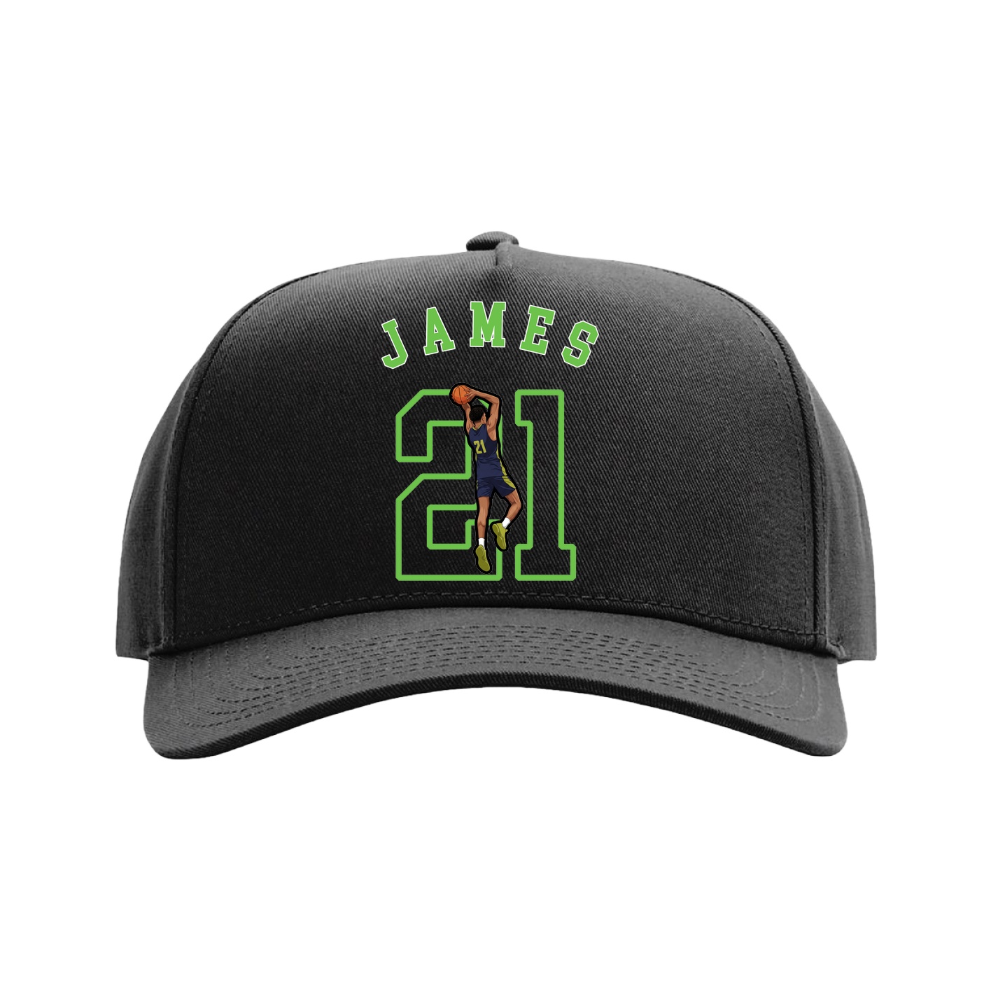 Full Fabric Five-Panel Champ Cap — Shirsey Arch in Black