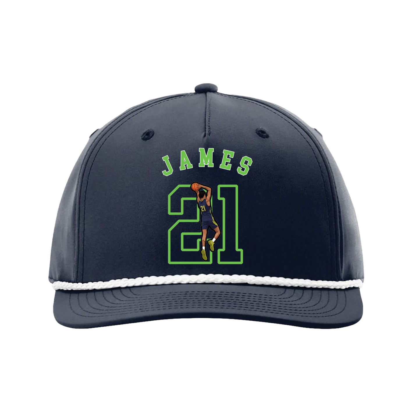 Five-Panel Classic Rope Cap — Shirsey Arch in Navy