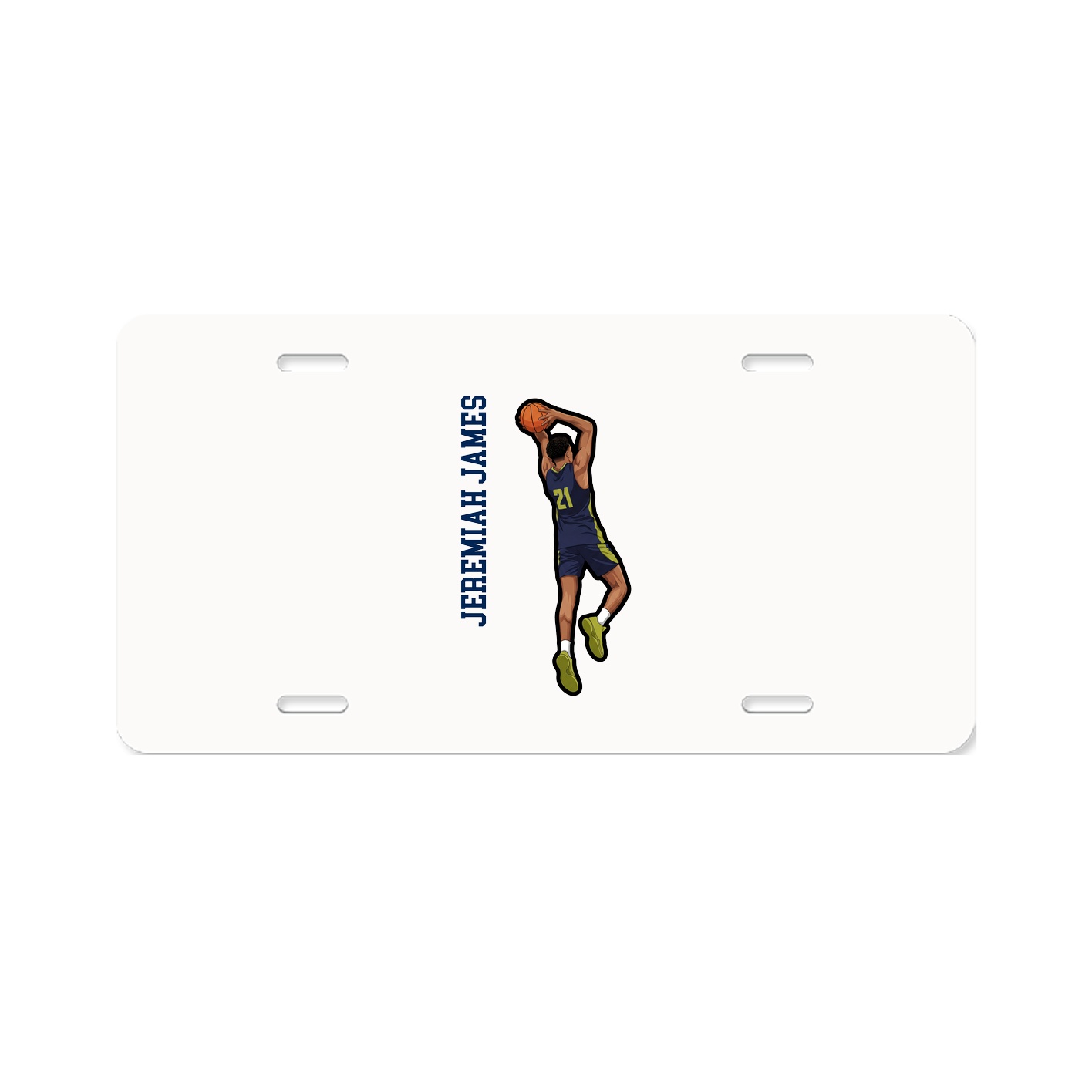 License Plate — Name Vertical in Classic