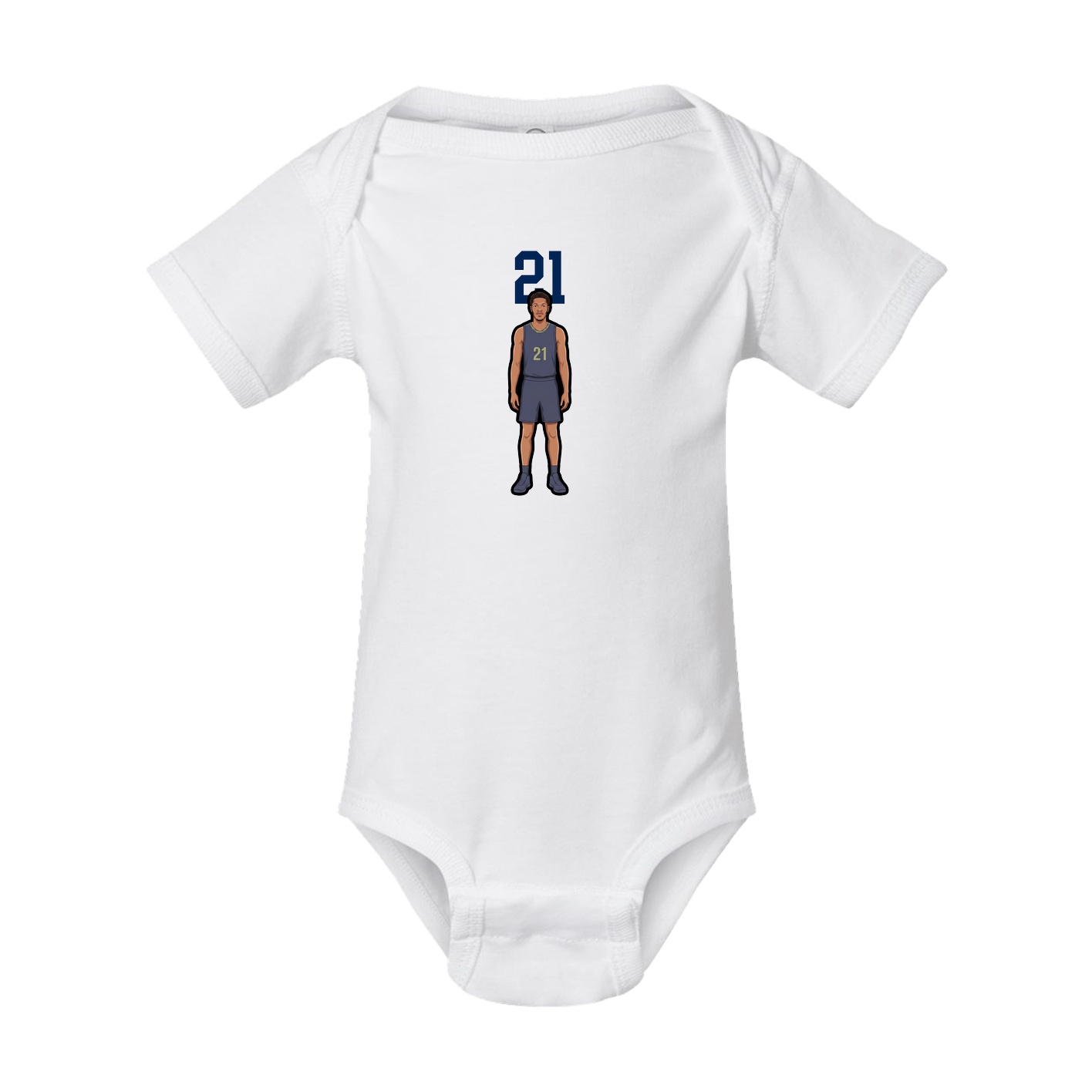Baby Onesie — Number Top in White