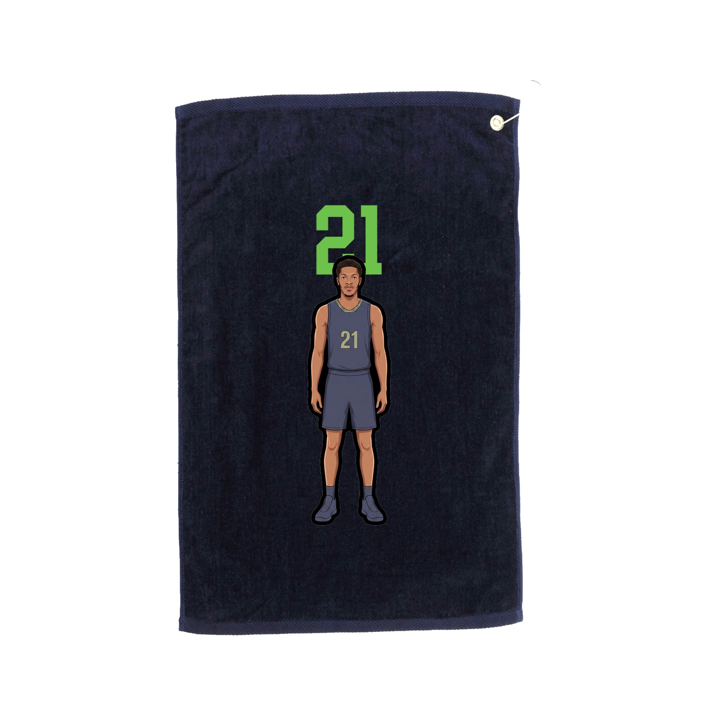 Golf Towel — Number Top in Navy