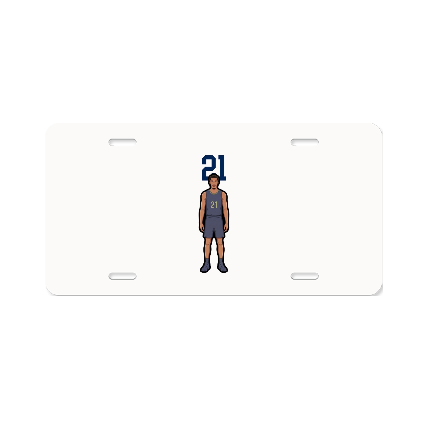 License Plate — Number Top in Classic