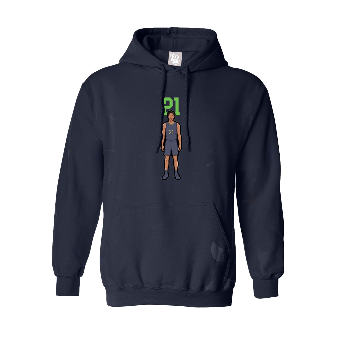 Youth Hoodie — Number Top in Navy