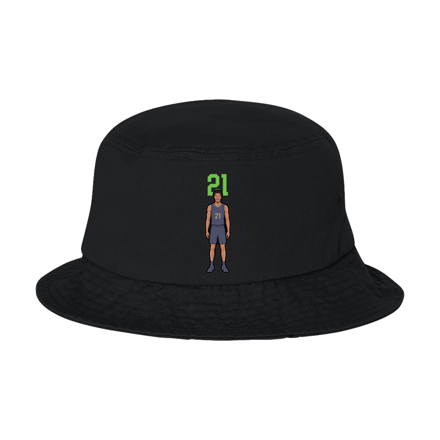 Bucket Cap — Number Top in Black