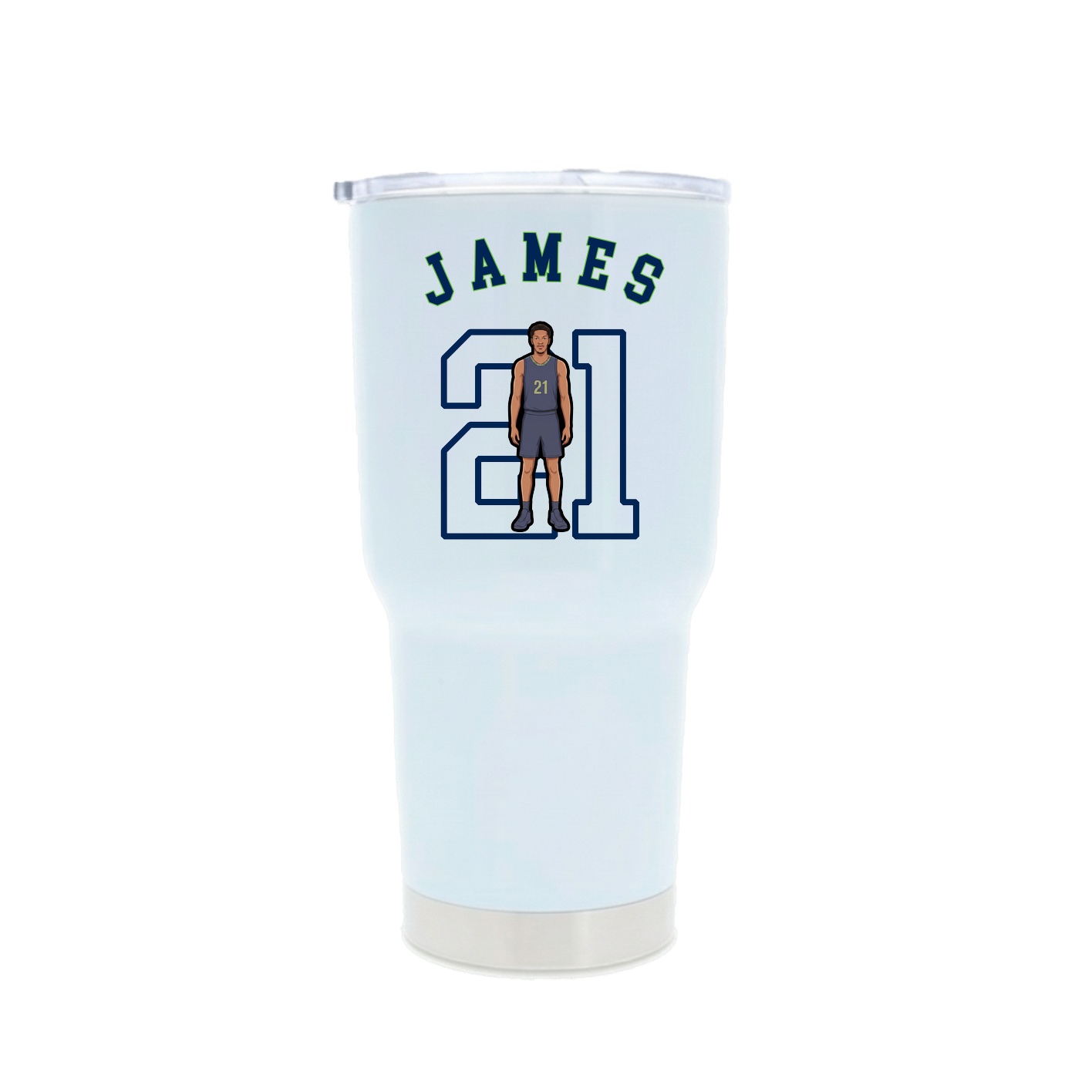 30oz Stainless Steel Tumbler — Shirsey Arch in White
