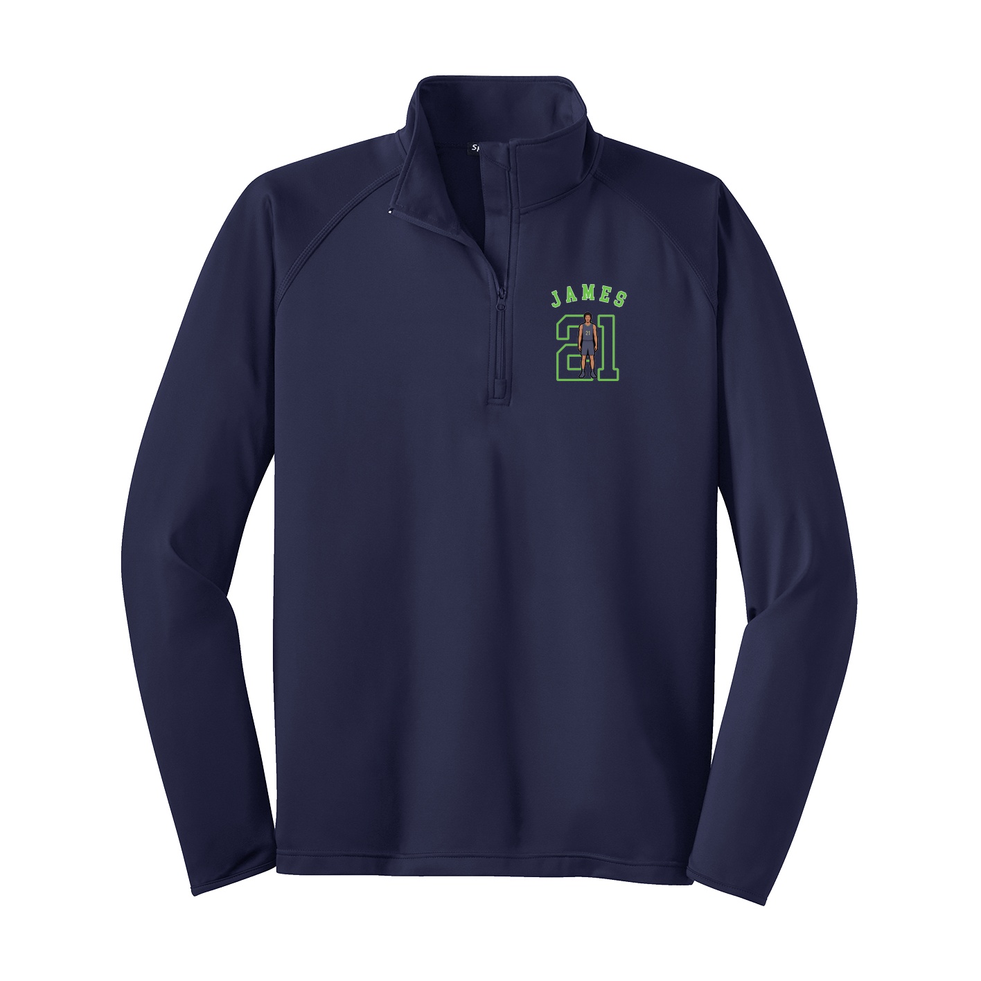 Q-Zip Pullover — Shirsey Arch in Navy