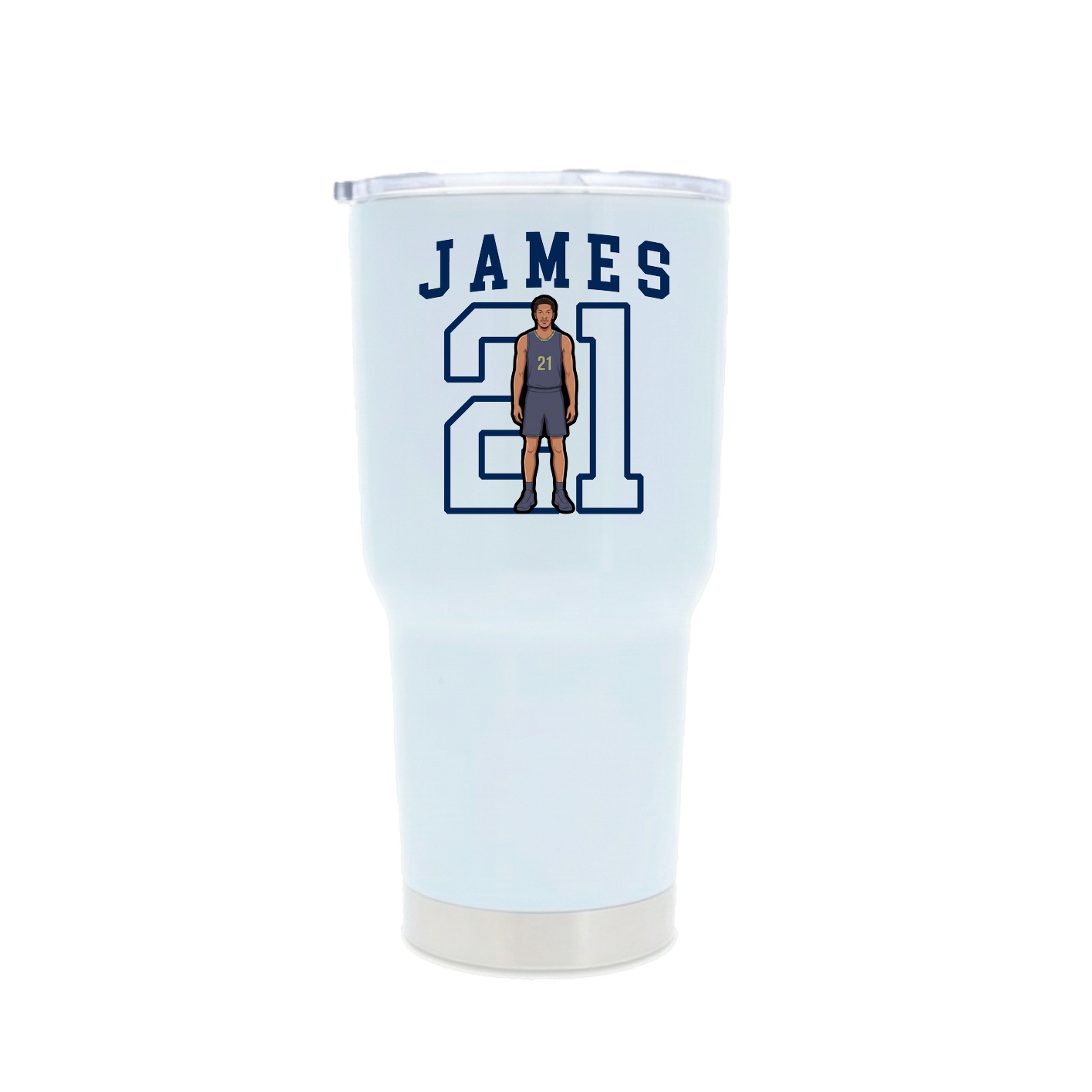 30oz Stainless Steel Tumbler — Shirsey in White
