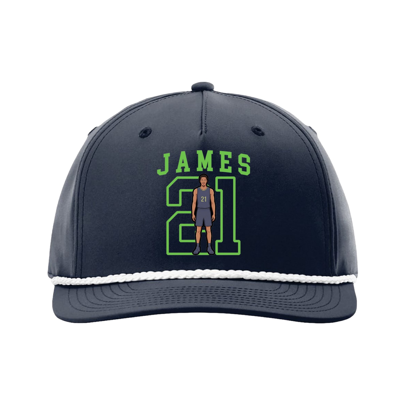 Five-Panel Classic Rope Cap — Shirsey in Navy