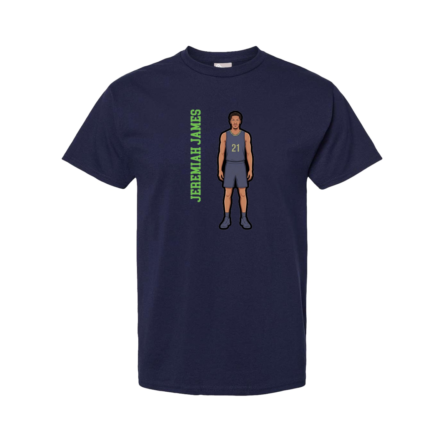 Tee — Name Vertical in Navy