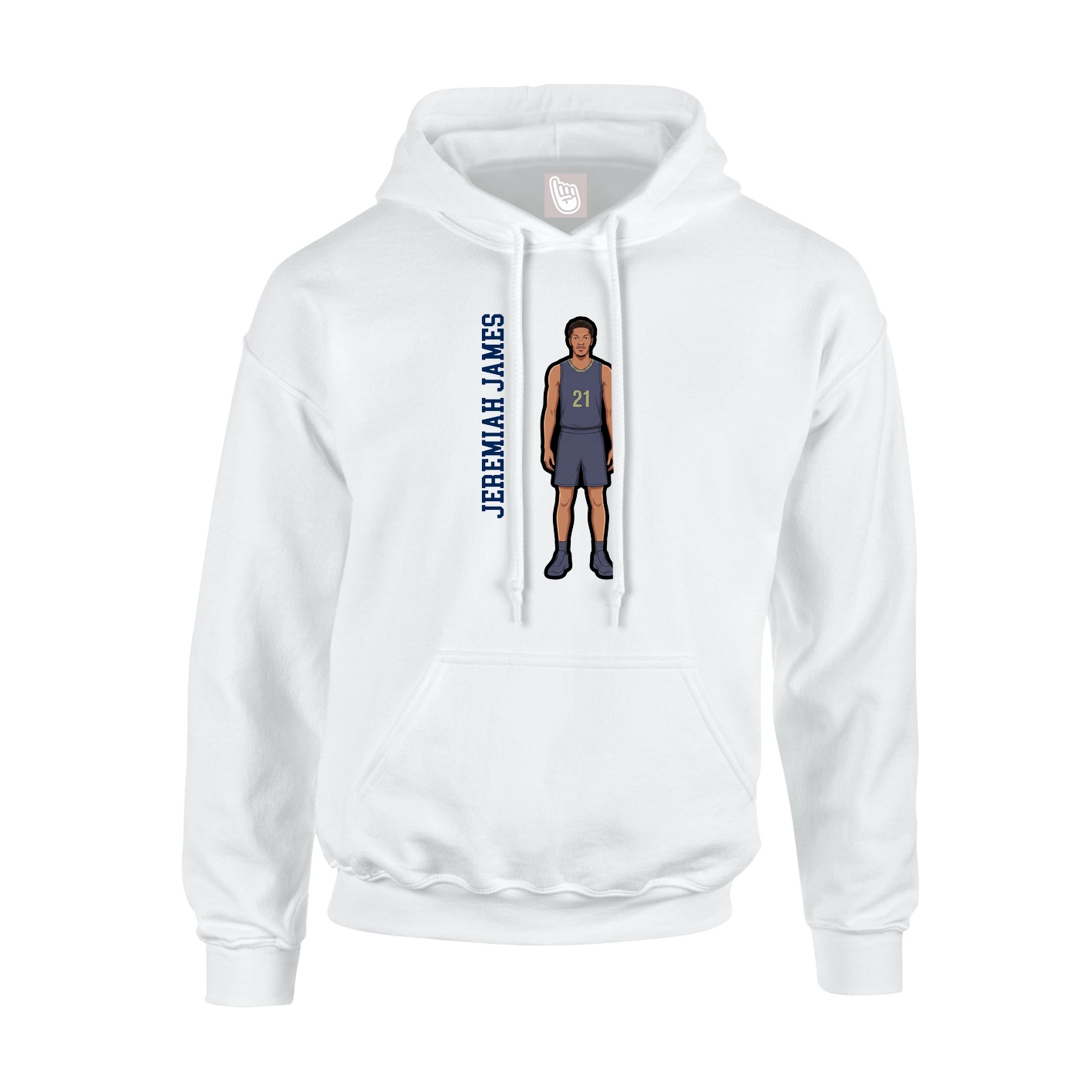 Hoodie — Name Vertical in White