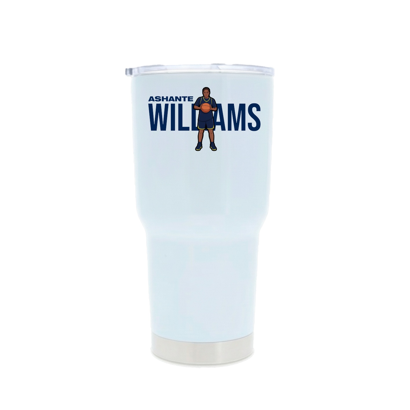 30oz Stainless Steel Tumbler — Player Name in White