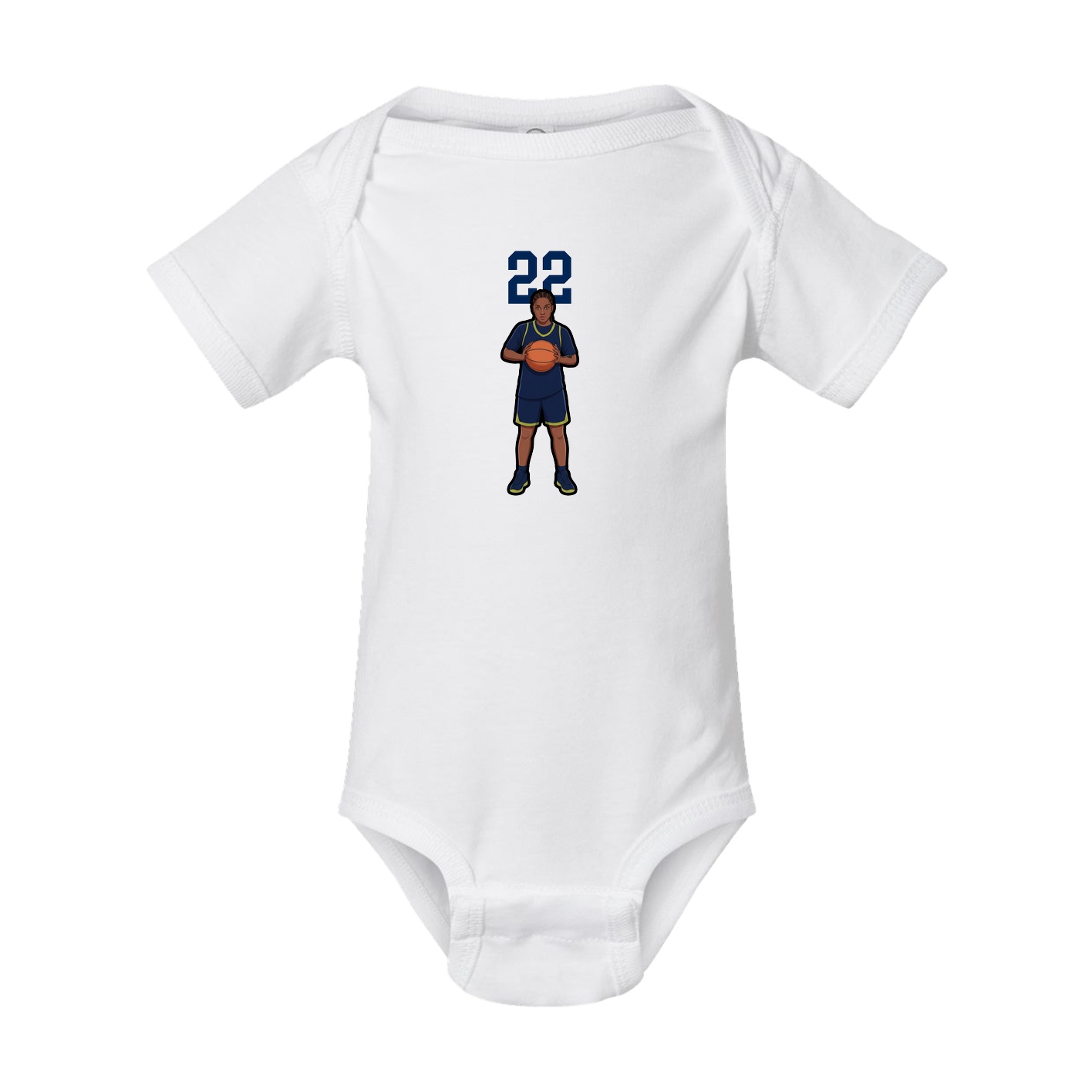 Baby Onesie — Number Top in White