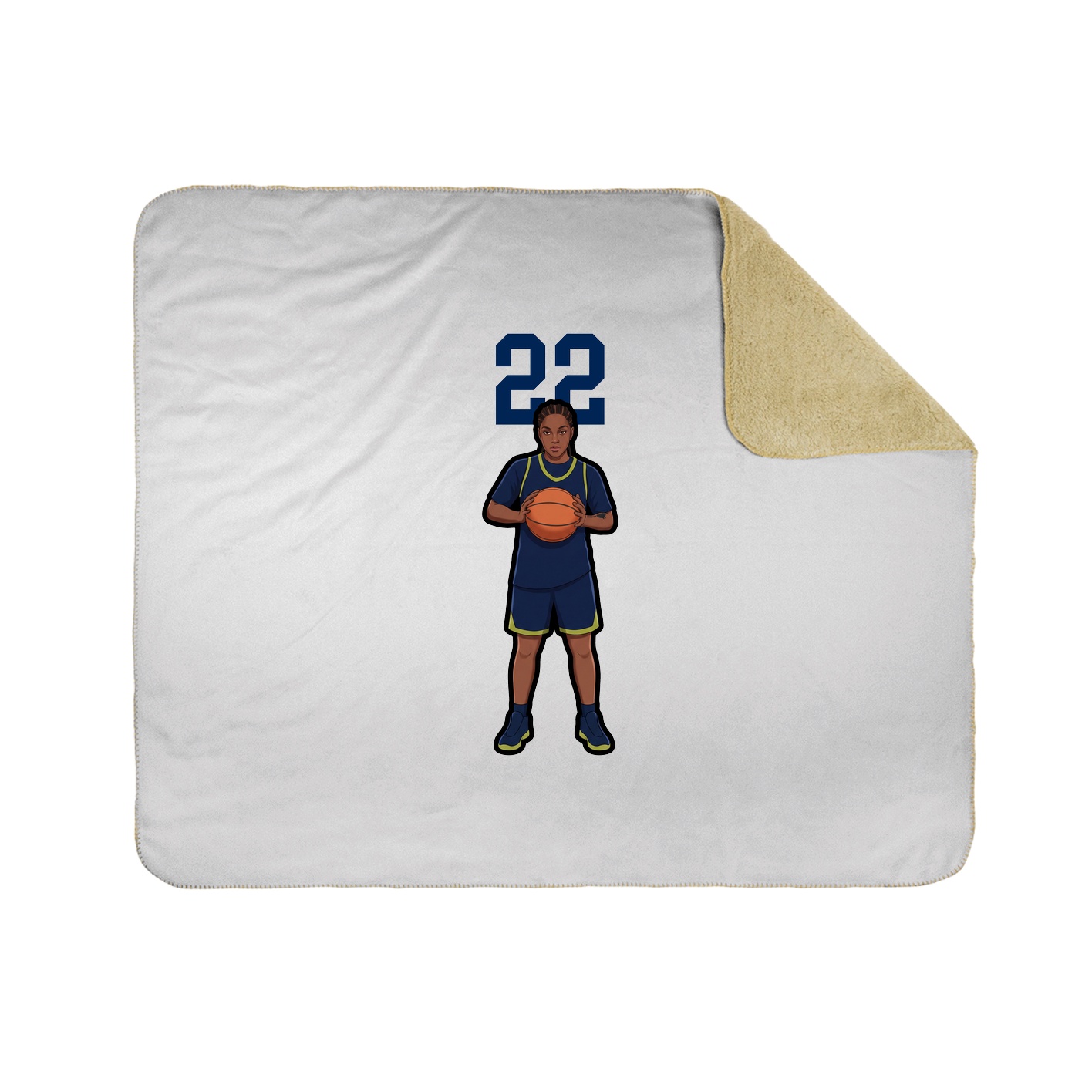 Throw Blanket — Number Top in White
