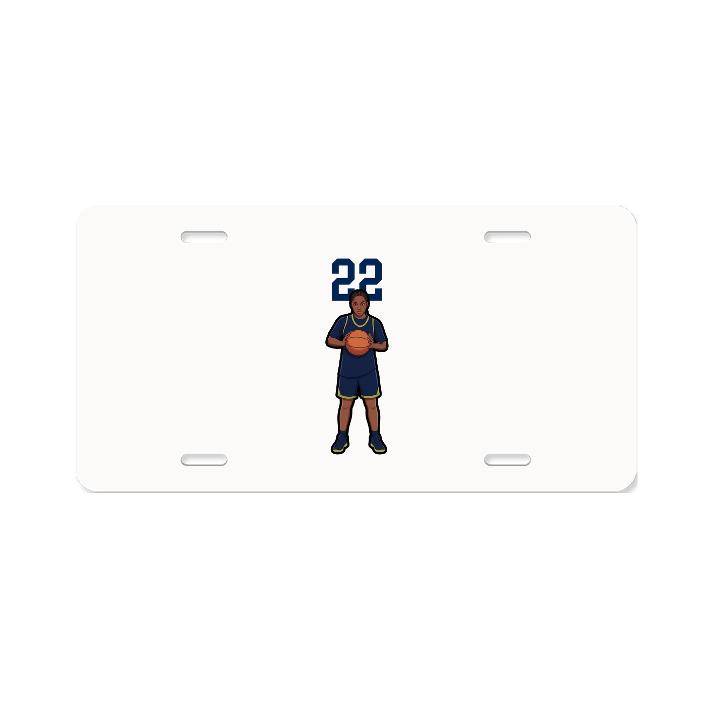 License Plate — Number Top in Classic