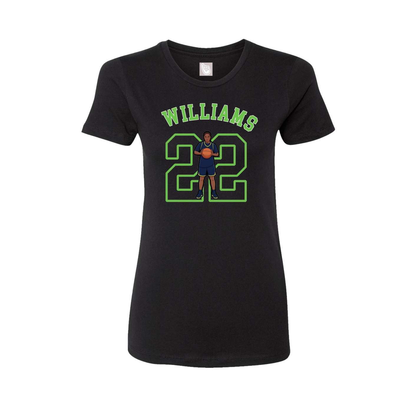 Fitted Women's Tee — Shirsey Arch in Black