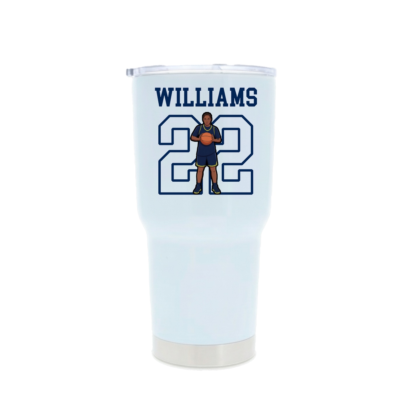 30oz Stainless Steel Tumbler — Shirsey in White