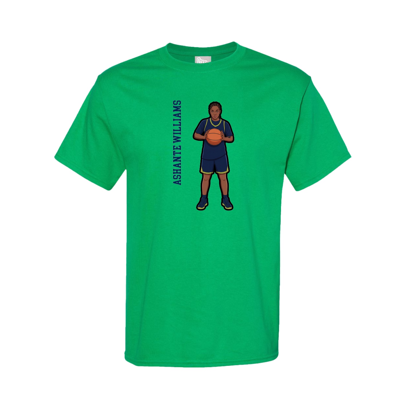 Youth Tee — Name Vertical in Green
