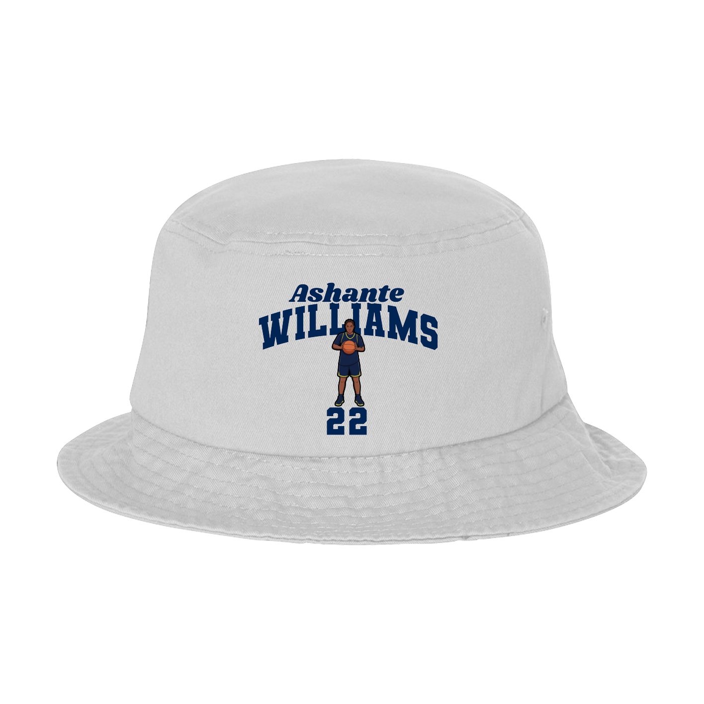 Bucket Cap — Signature Arch in White