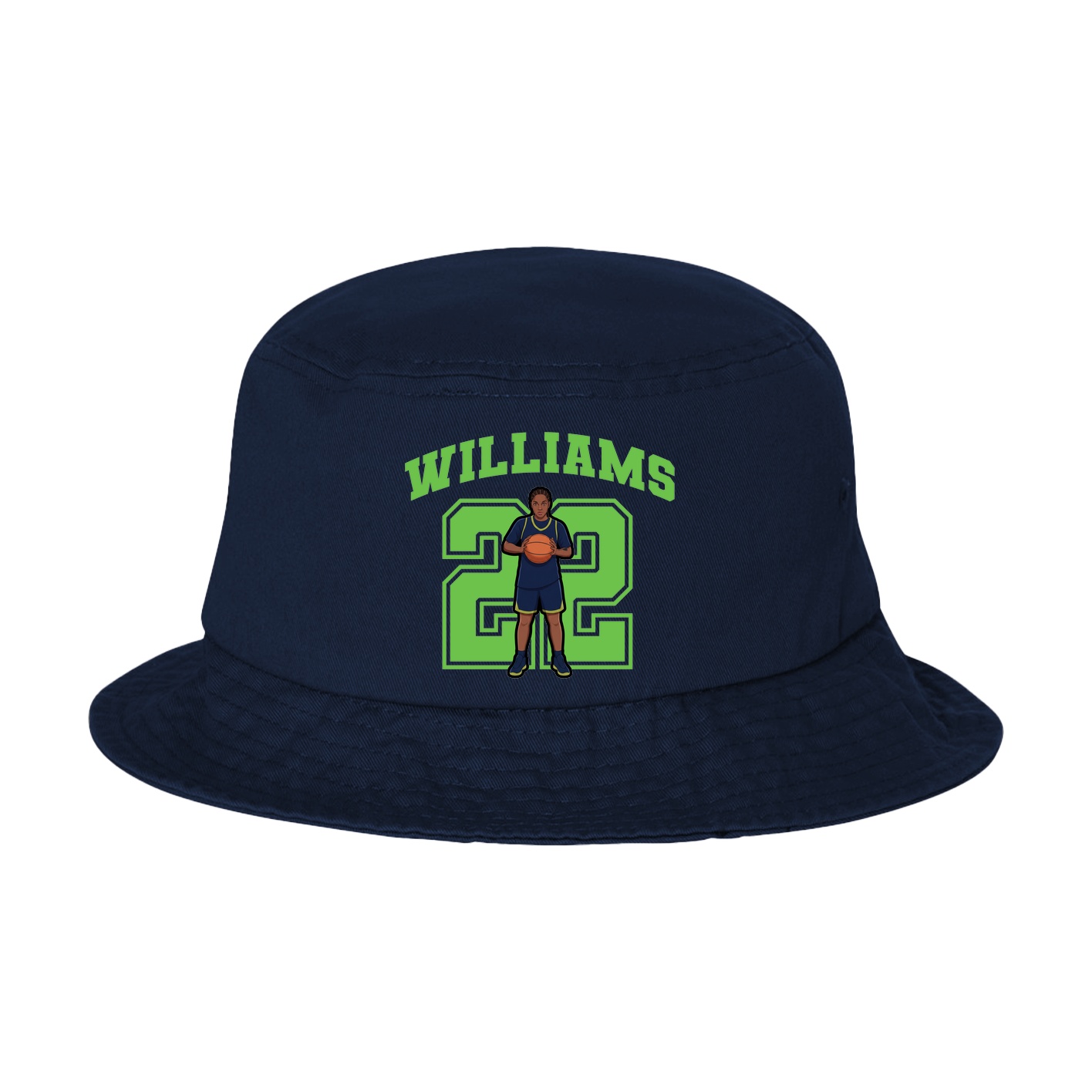 Bucket Cap — Number in Navy