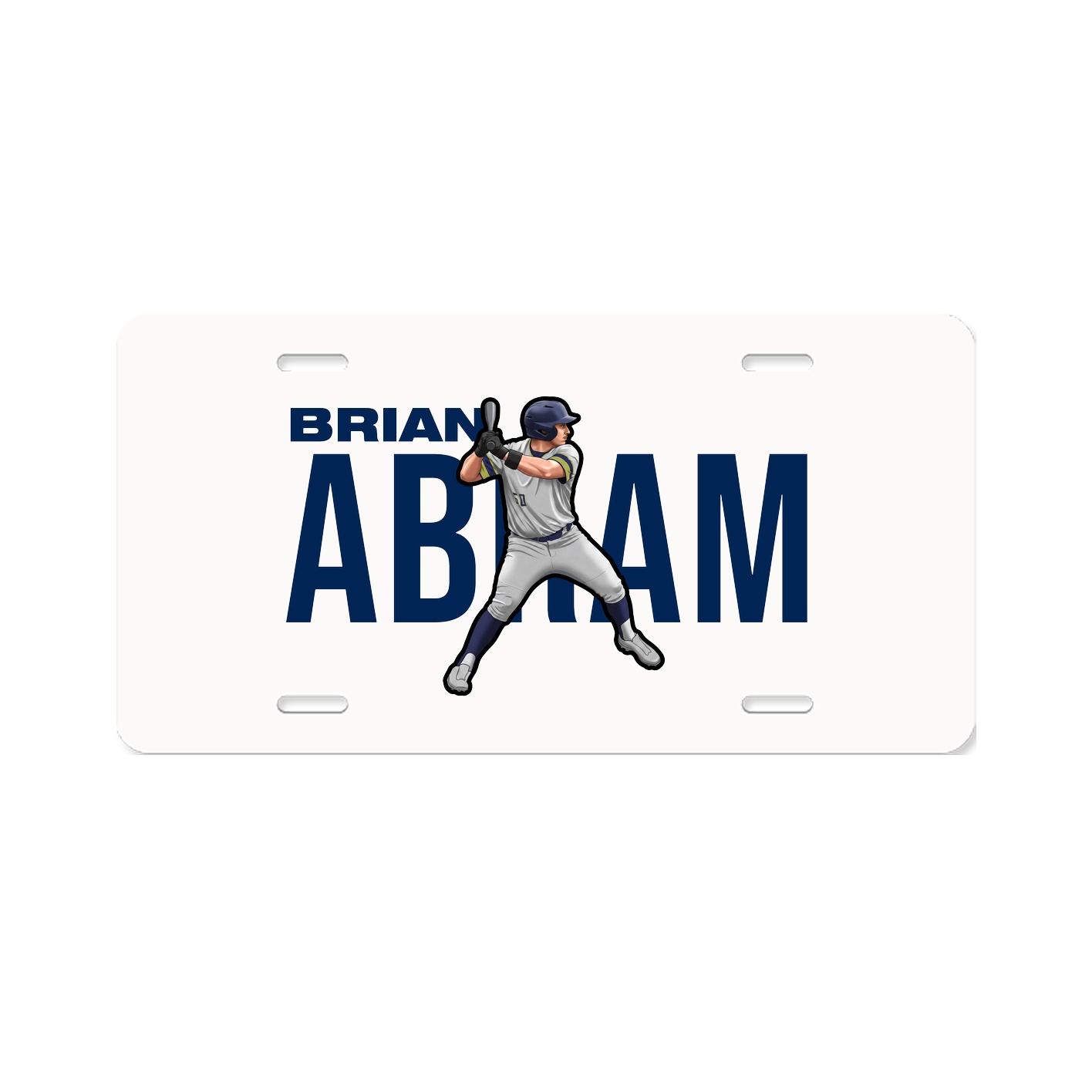 License Plate — Player Name in Classic